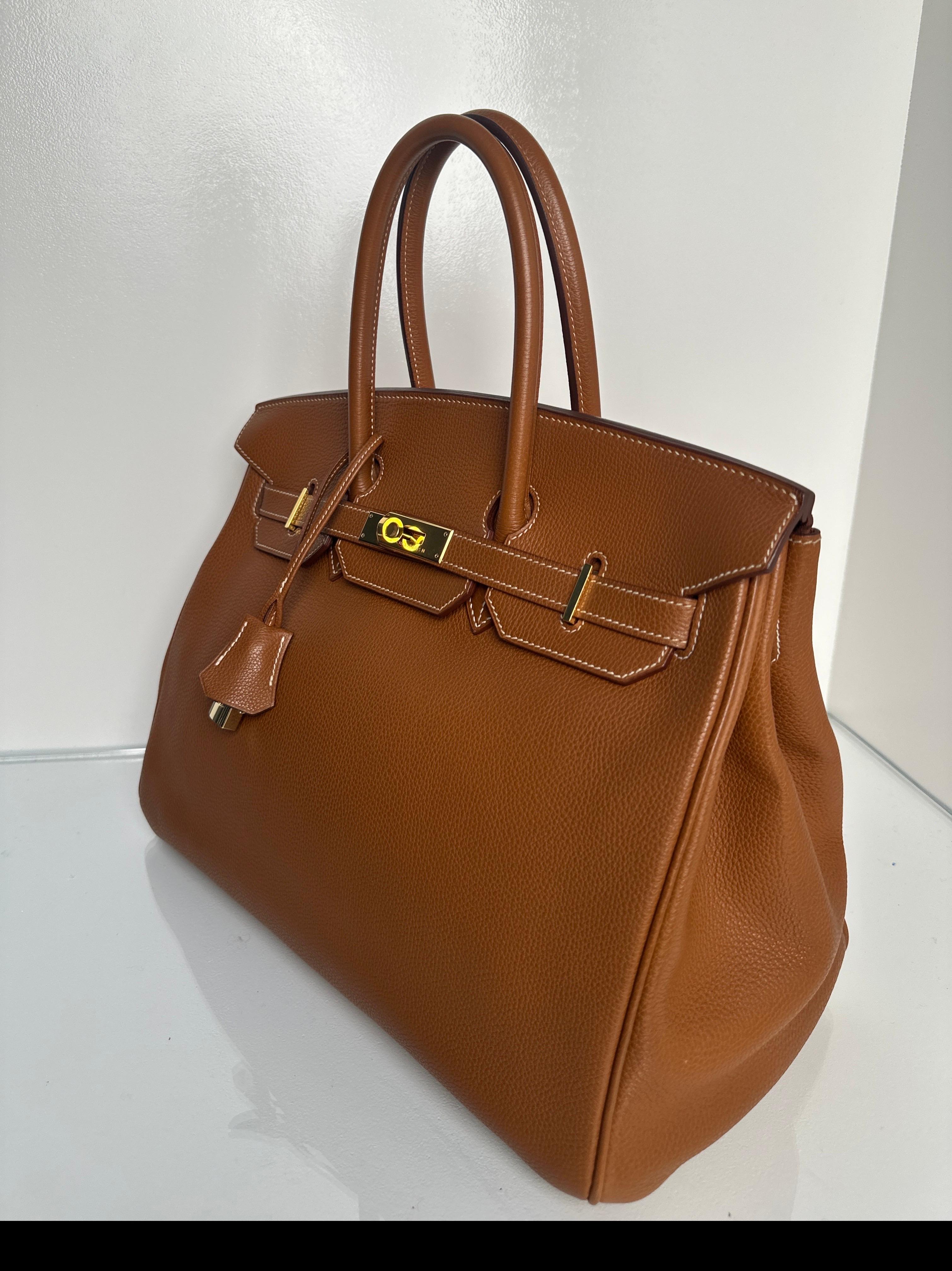 Hermes Gold Birkin 35 Bag 9