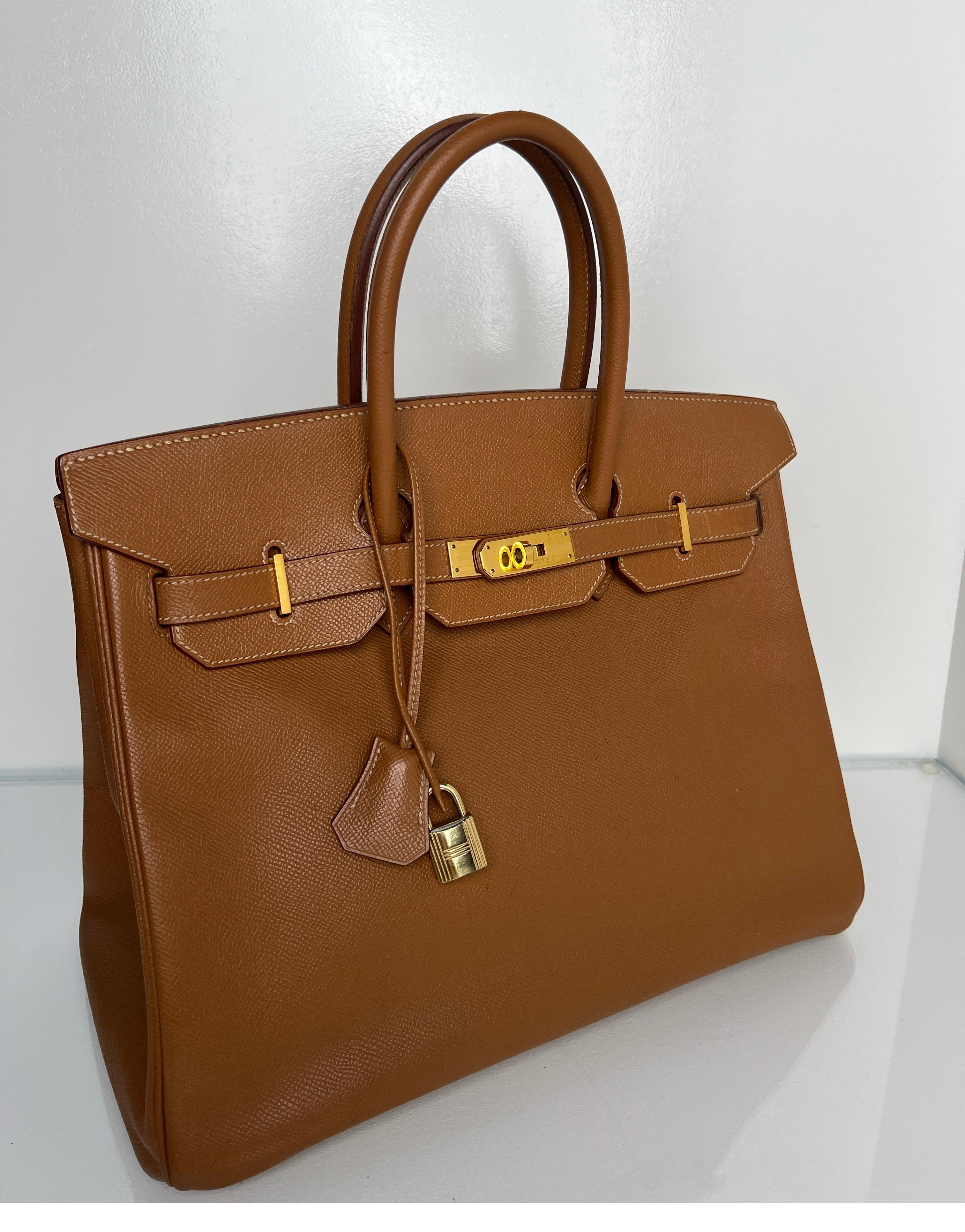 Hermes Gold Birkin 35 Bag 9