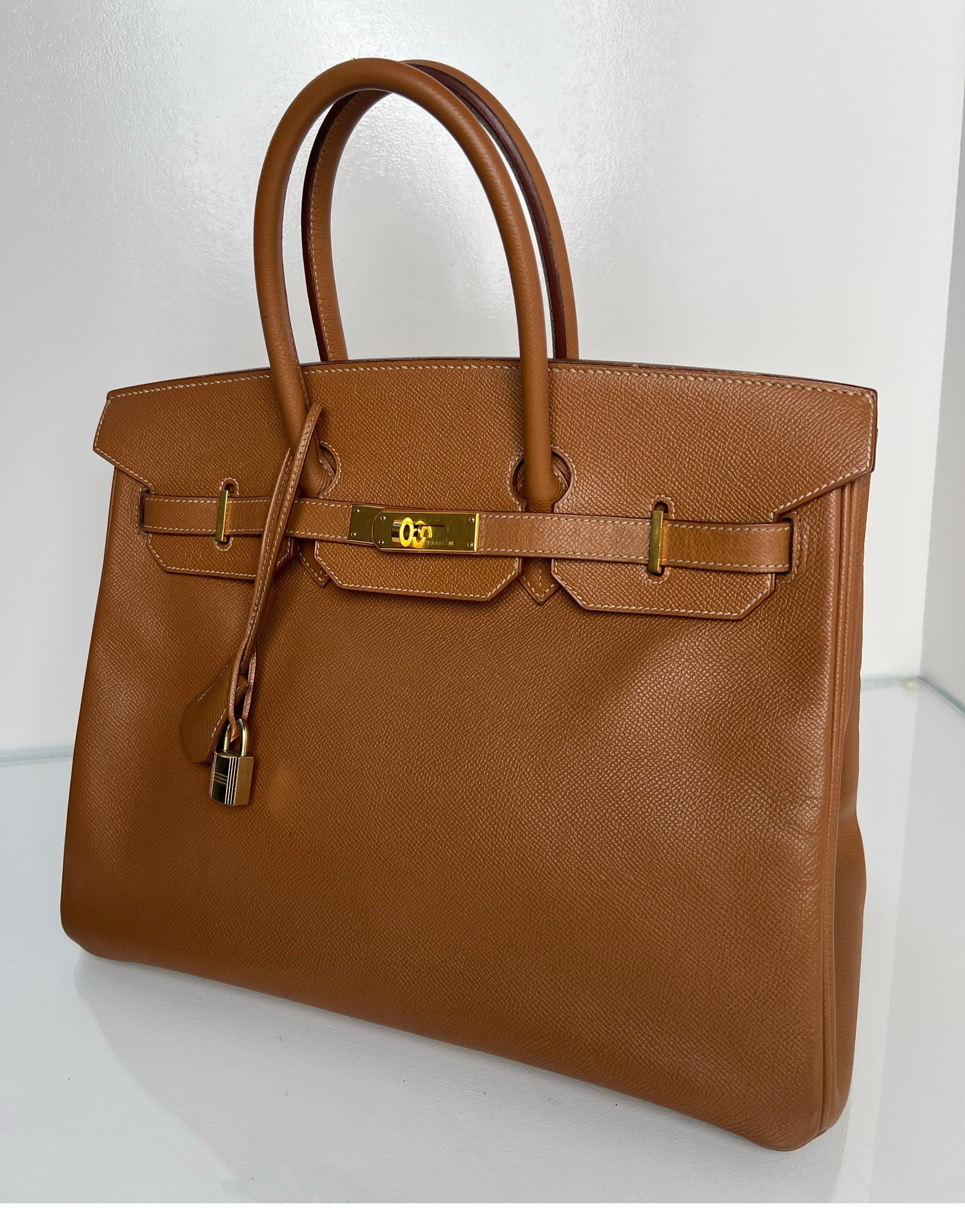 Hermes Gold Birkin 35 Bag 10