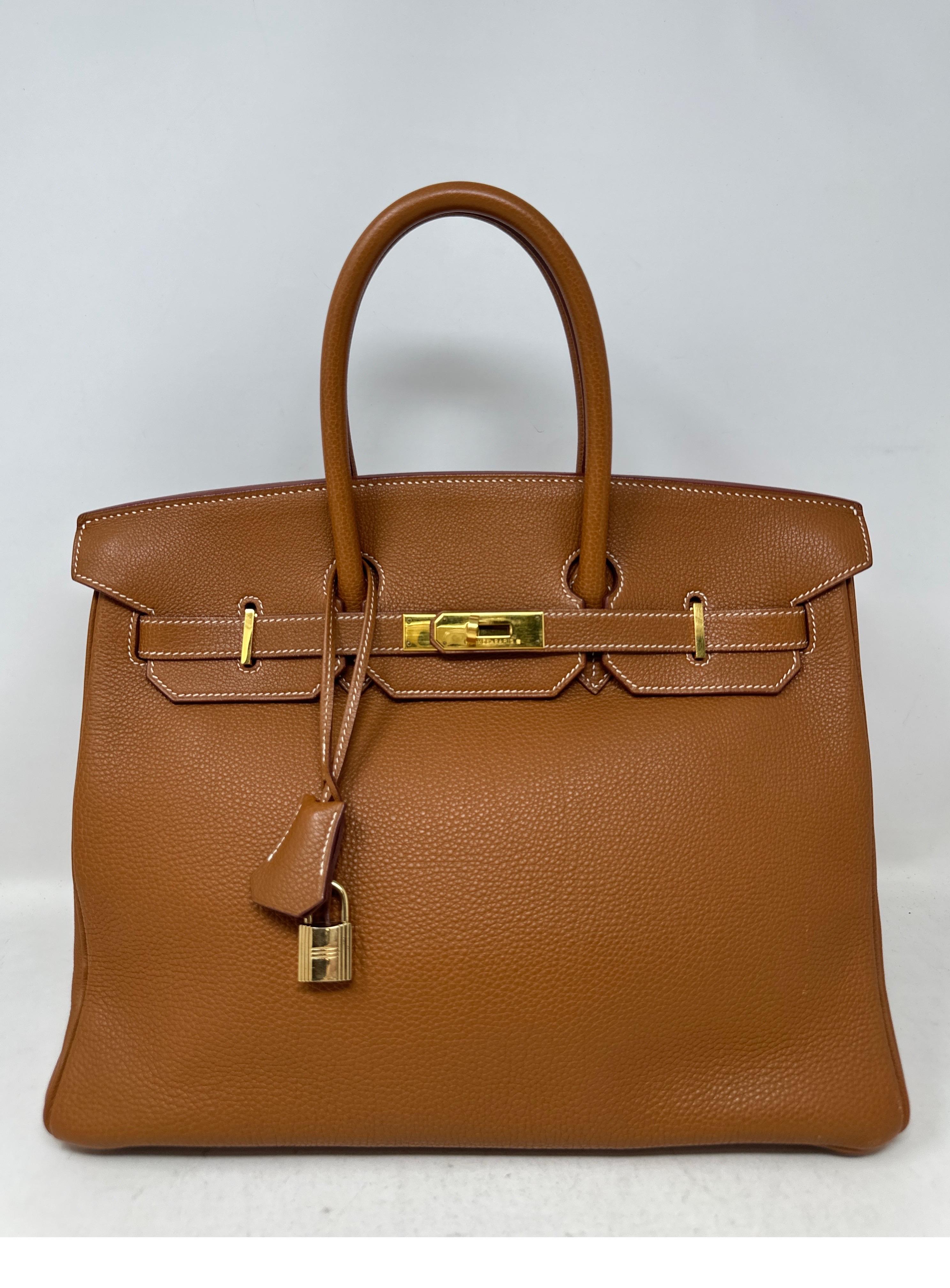 Hermes Gold Birkin 35 Bag  For Sale 12