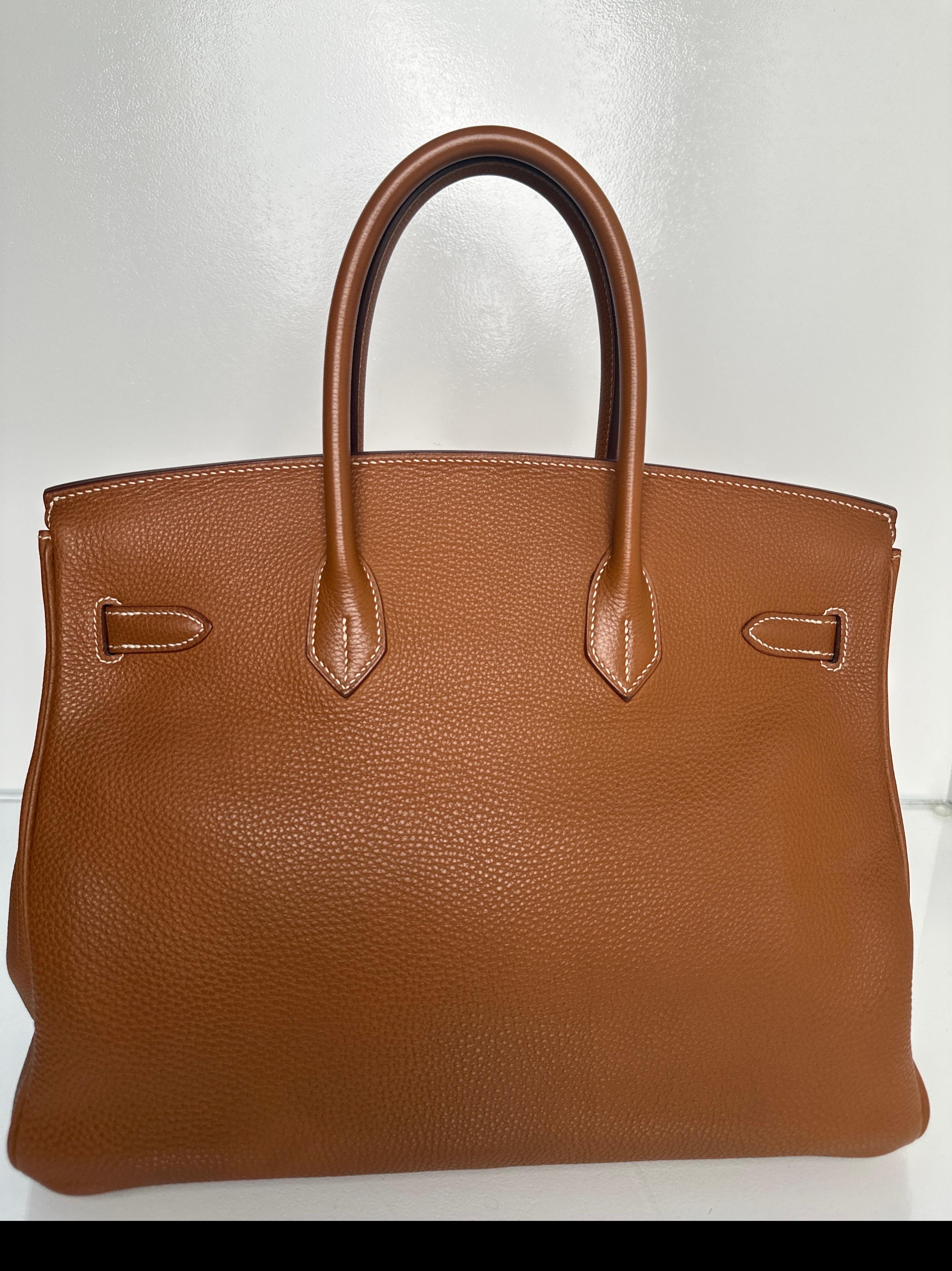 Hermes Gold Birkin 35 Bag 11