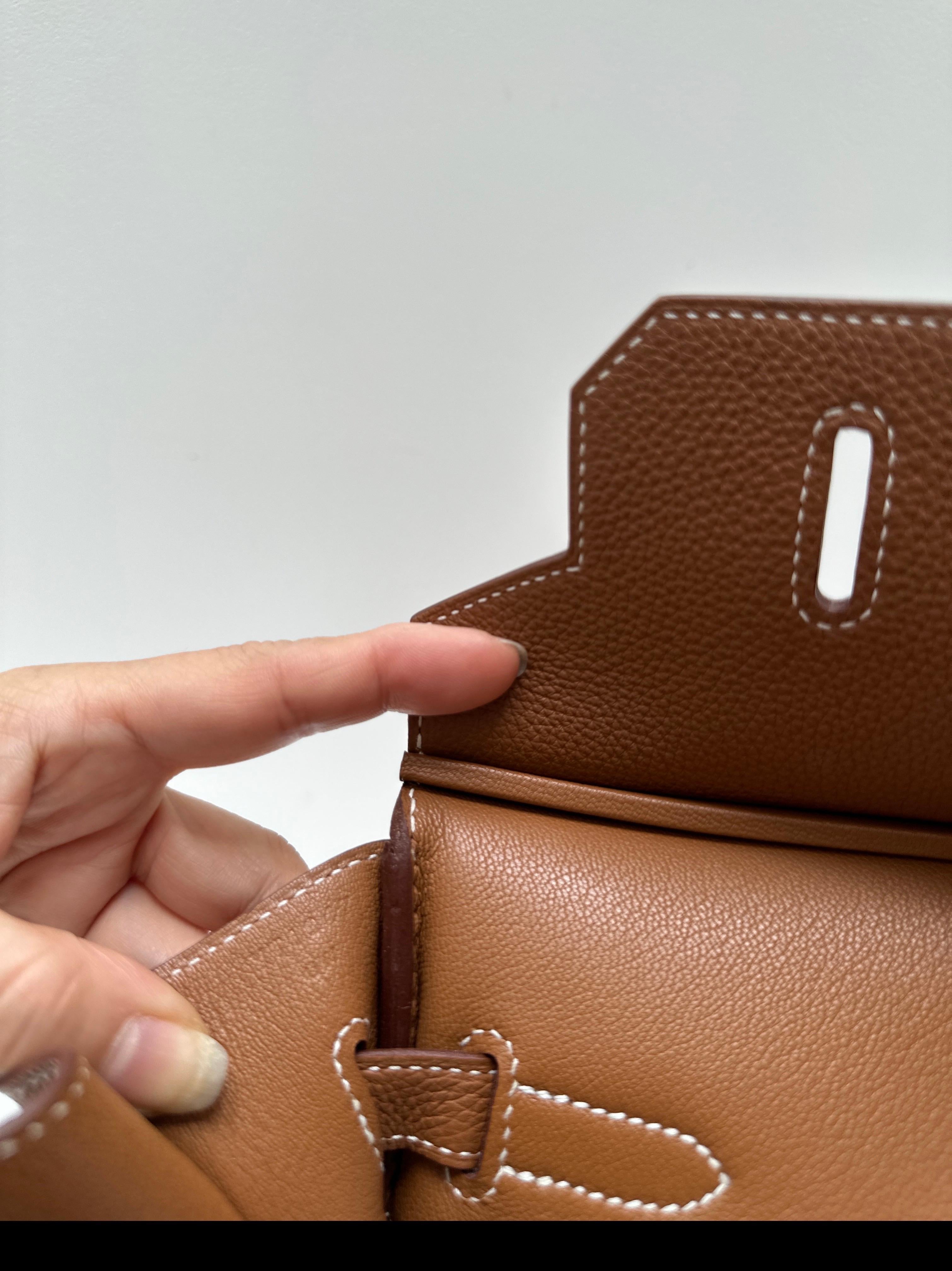 Borsa Birkin 35 in oro di Hermes in vendita 12