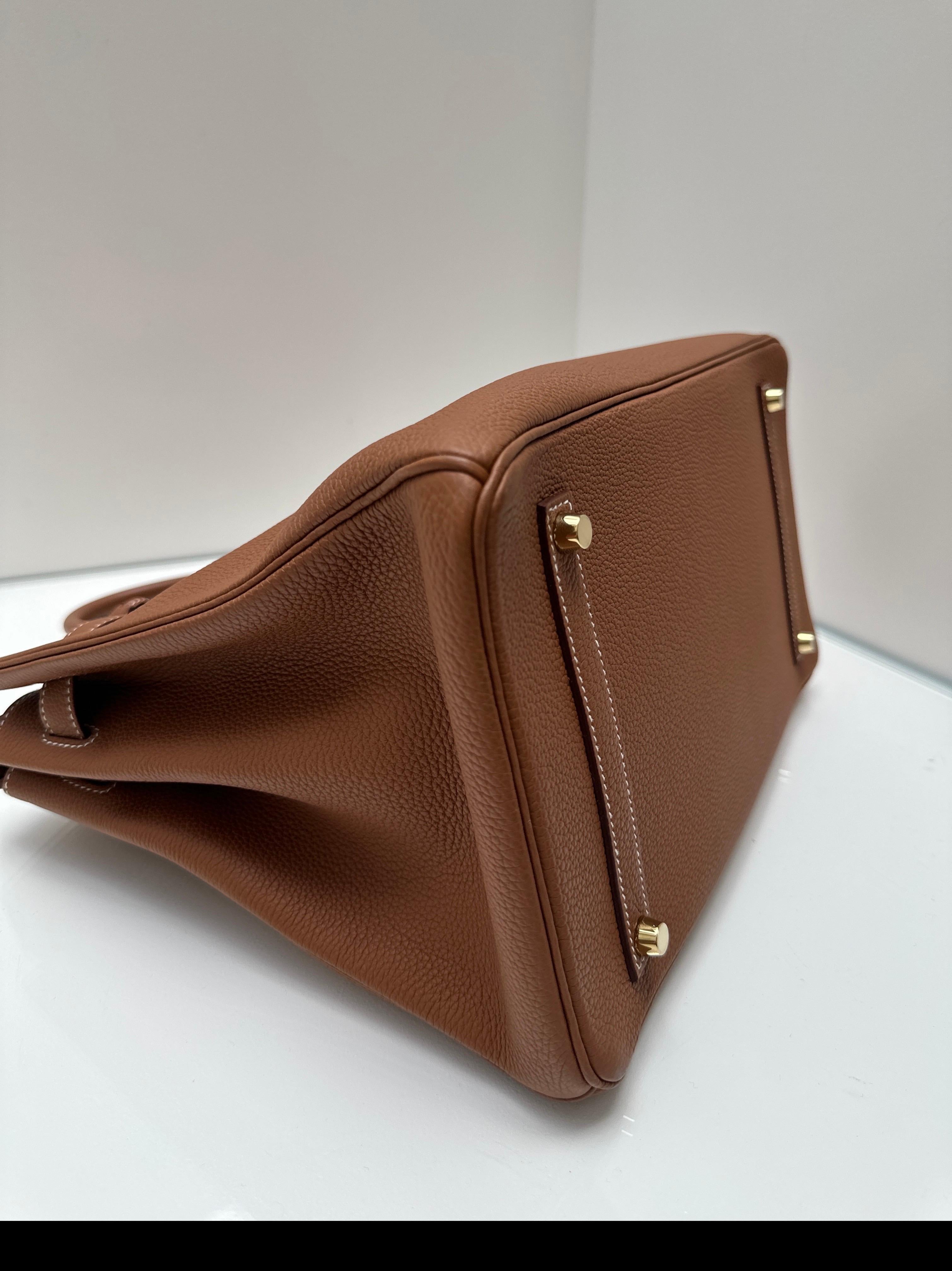 Borsa Birkin 35 in oro di Hermes in vendita 14