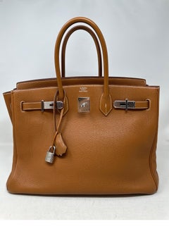 Hermes Gold Birkin 35 Bag