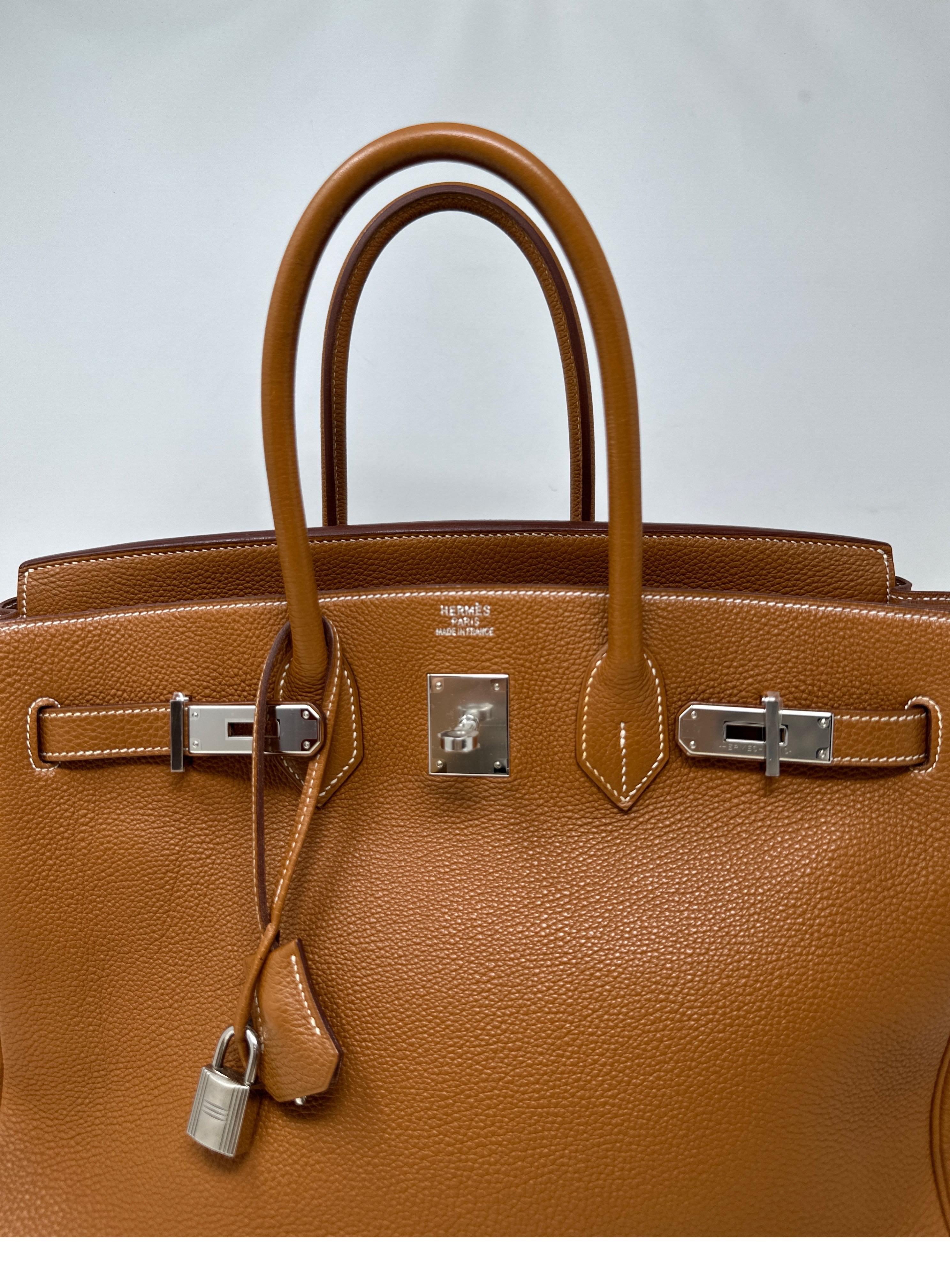 Hermes Gold Birkin 35 Bag In Excellent Condition In Athens, GA
