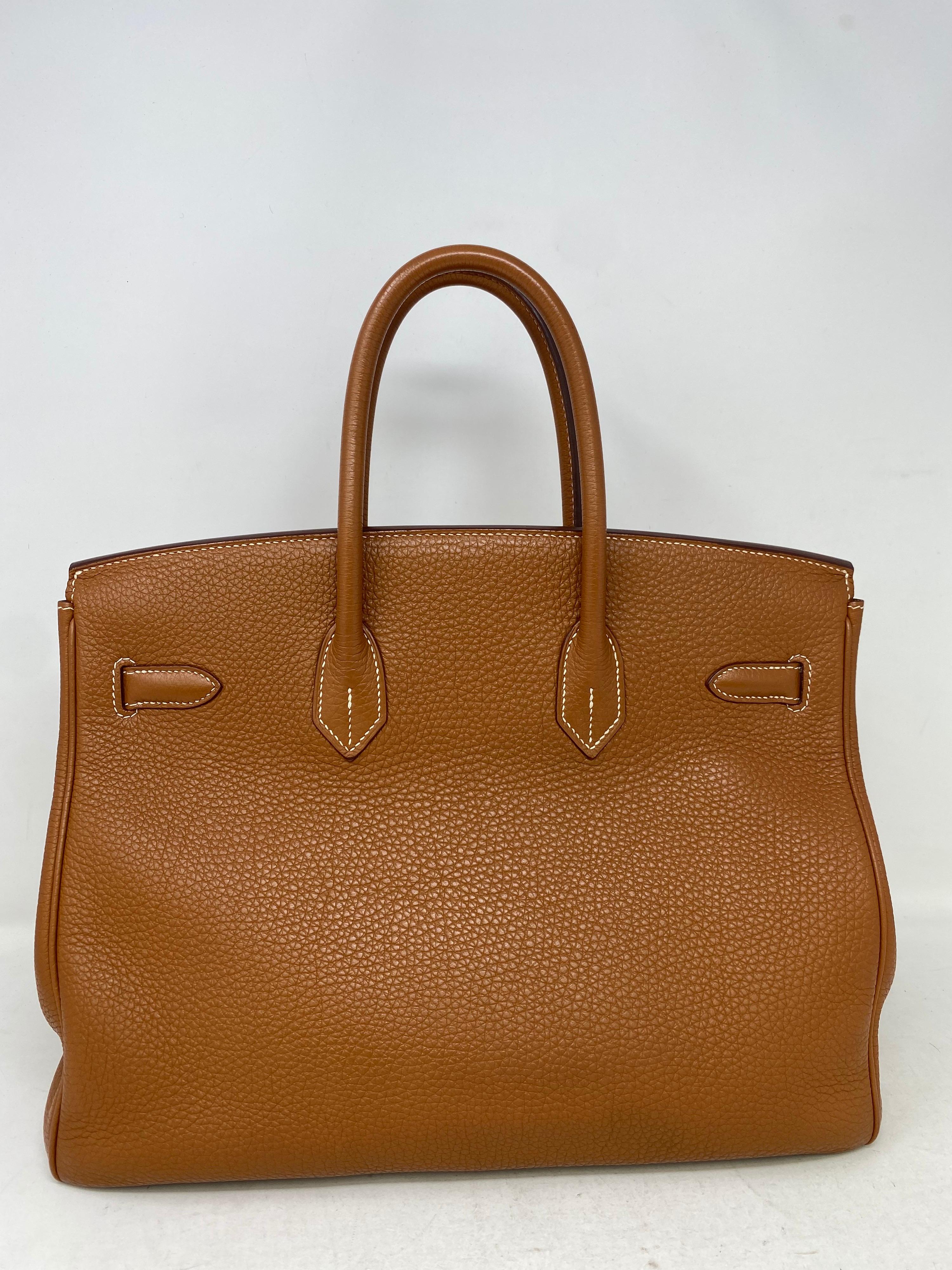 Brown Hermès Gold Birkin 35 Bag 