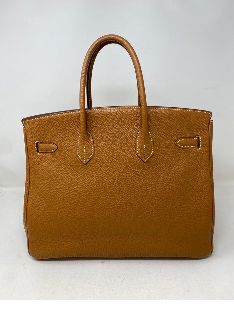Hermes Gold Birkin 35 Bag In Good Condition In Athens, GA