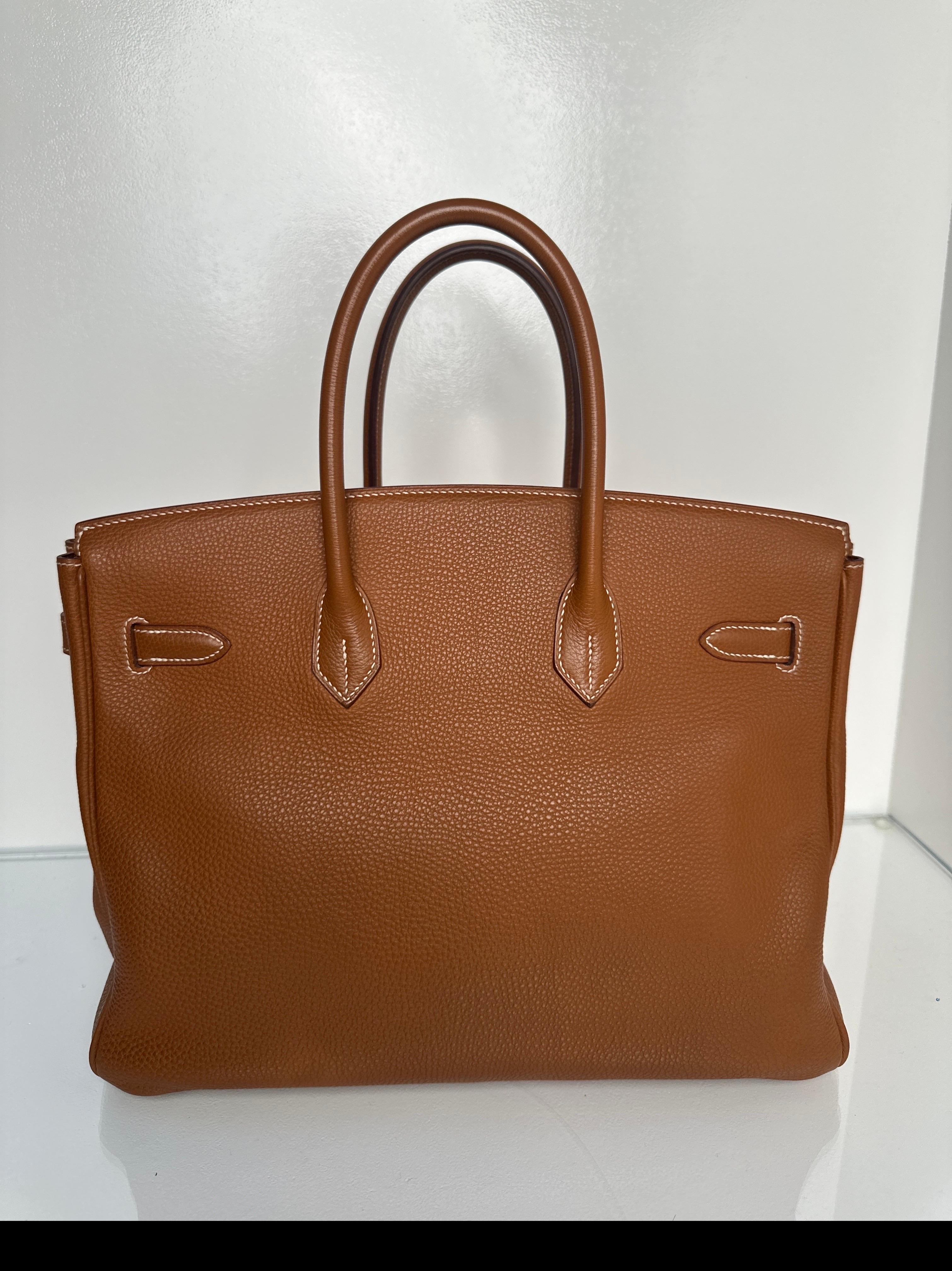Hermes Gold Birkin 35 Bag In Good Condition In Athens, GA
