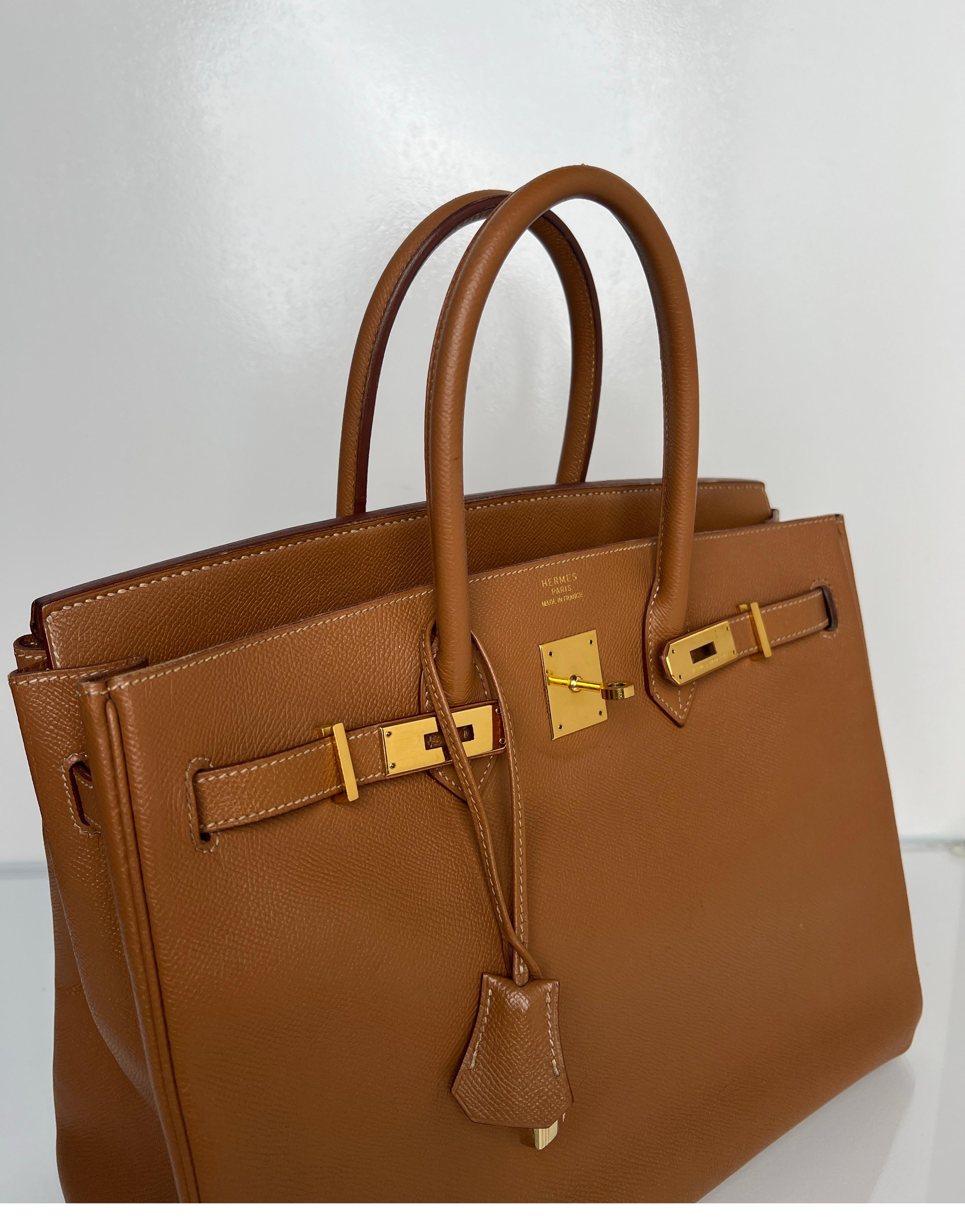 Women's or Men's Hermes Gold Birkin 35 Bag