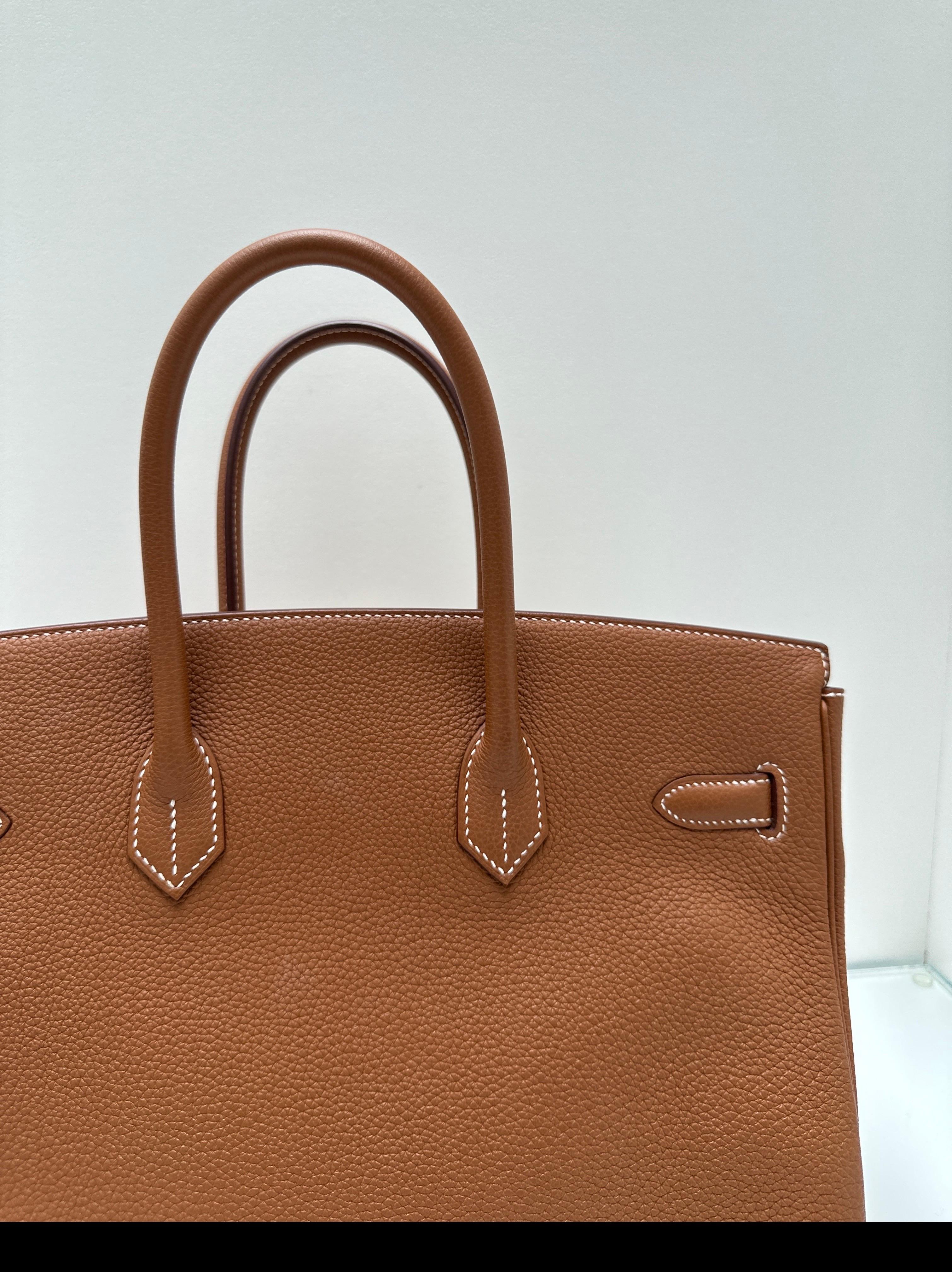 da uomo o donna Borsa Birkin 35 in oro di Hermes in vendita