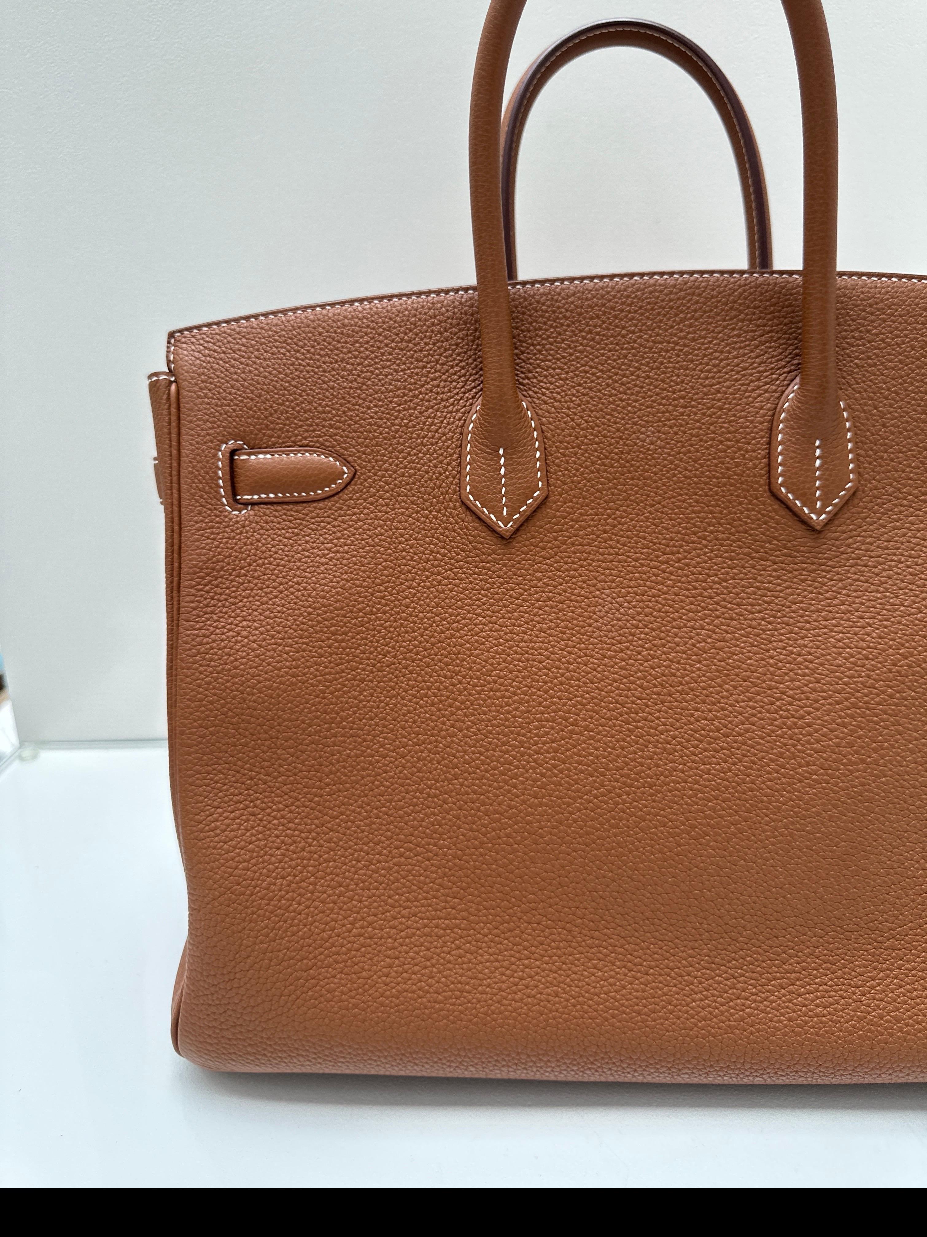 Borsa Birkin 35 in oro di Hermes in vendita 1