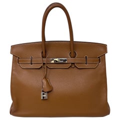Hermes Gold Birkin 35 Tasche