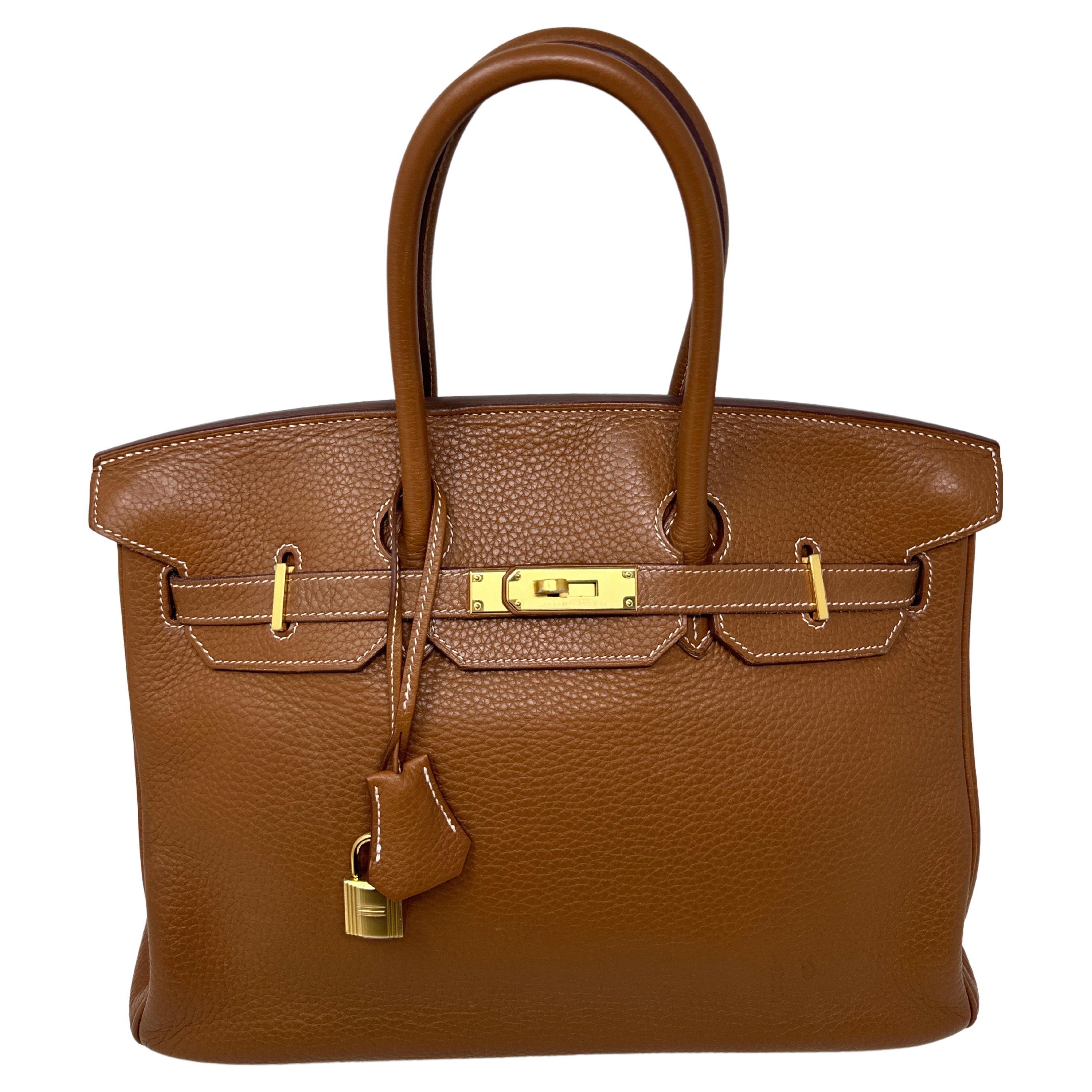 Hermes Gold Birkin 35 Bag  For Sale