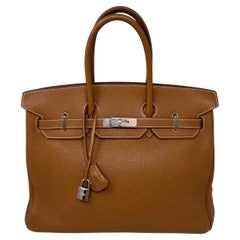 Hermes Gold Birkin 35 Bag