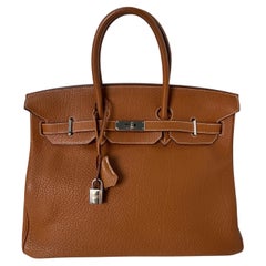 Hermes Gold Birkin 35 Bag