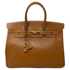 Hermes Gold Birkin Bag 35