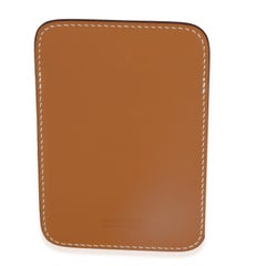 Hermès Gold Bleu De France Orange Swift Faubourg MagSafe Card Holder