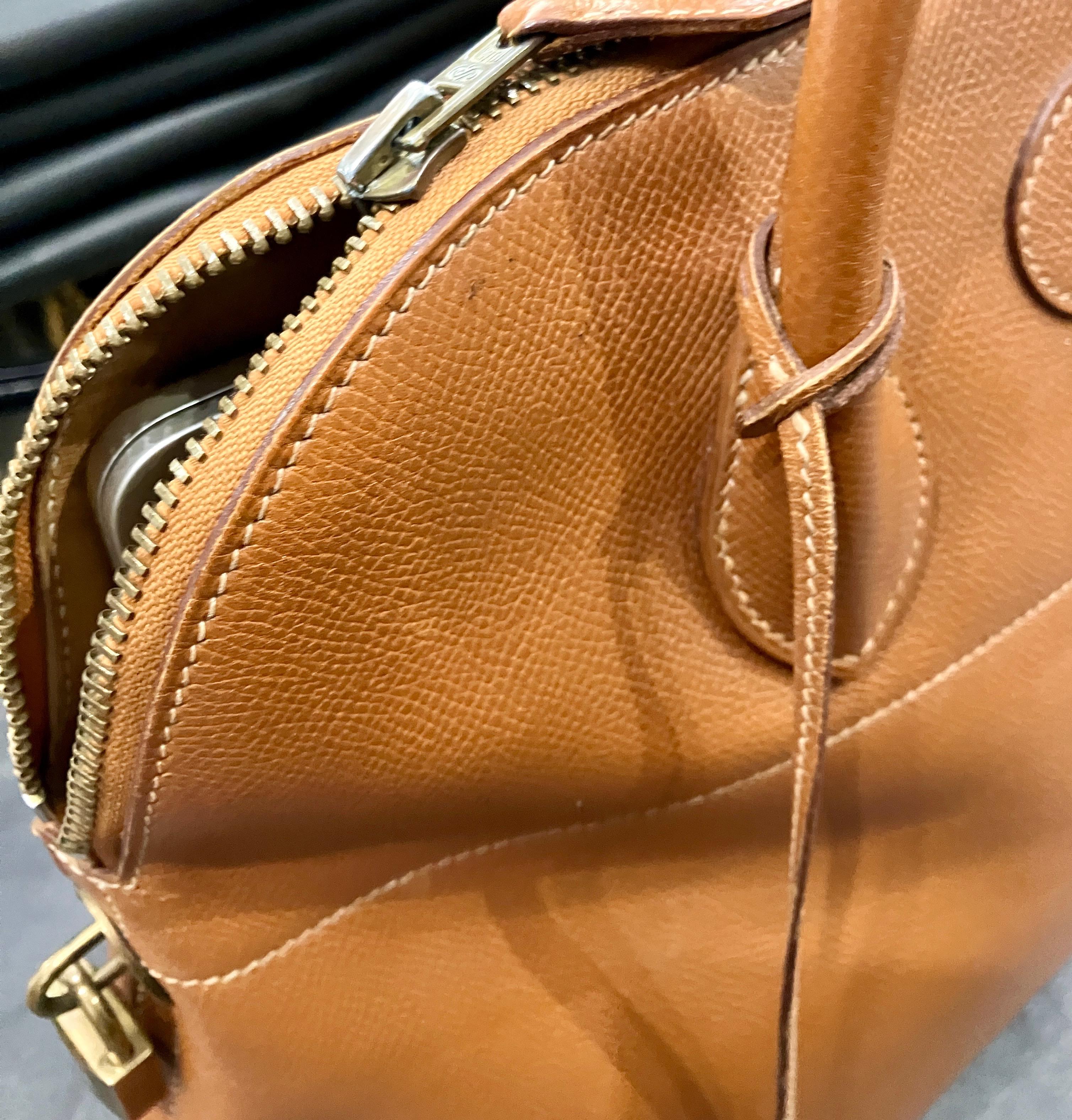 Hermes Gold Bolide 35Courchevel Sac à main en cuir en vente 5