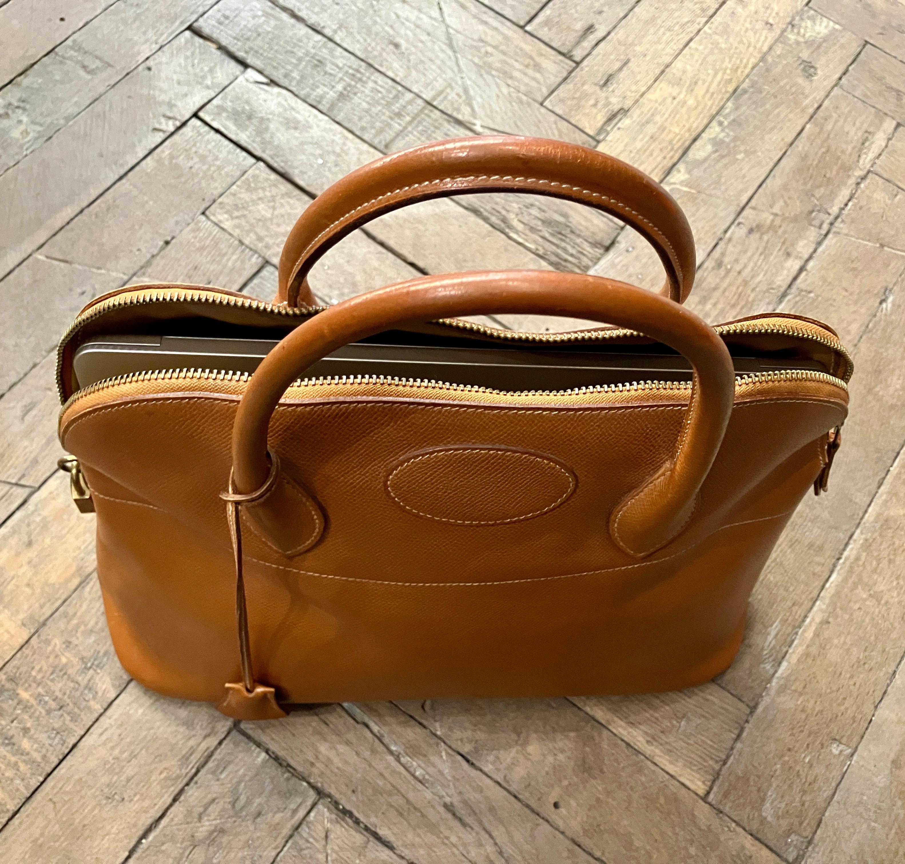 Hermes Gold Bolide 35Courchevel Sac à main en cuir en vente 6