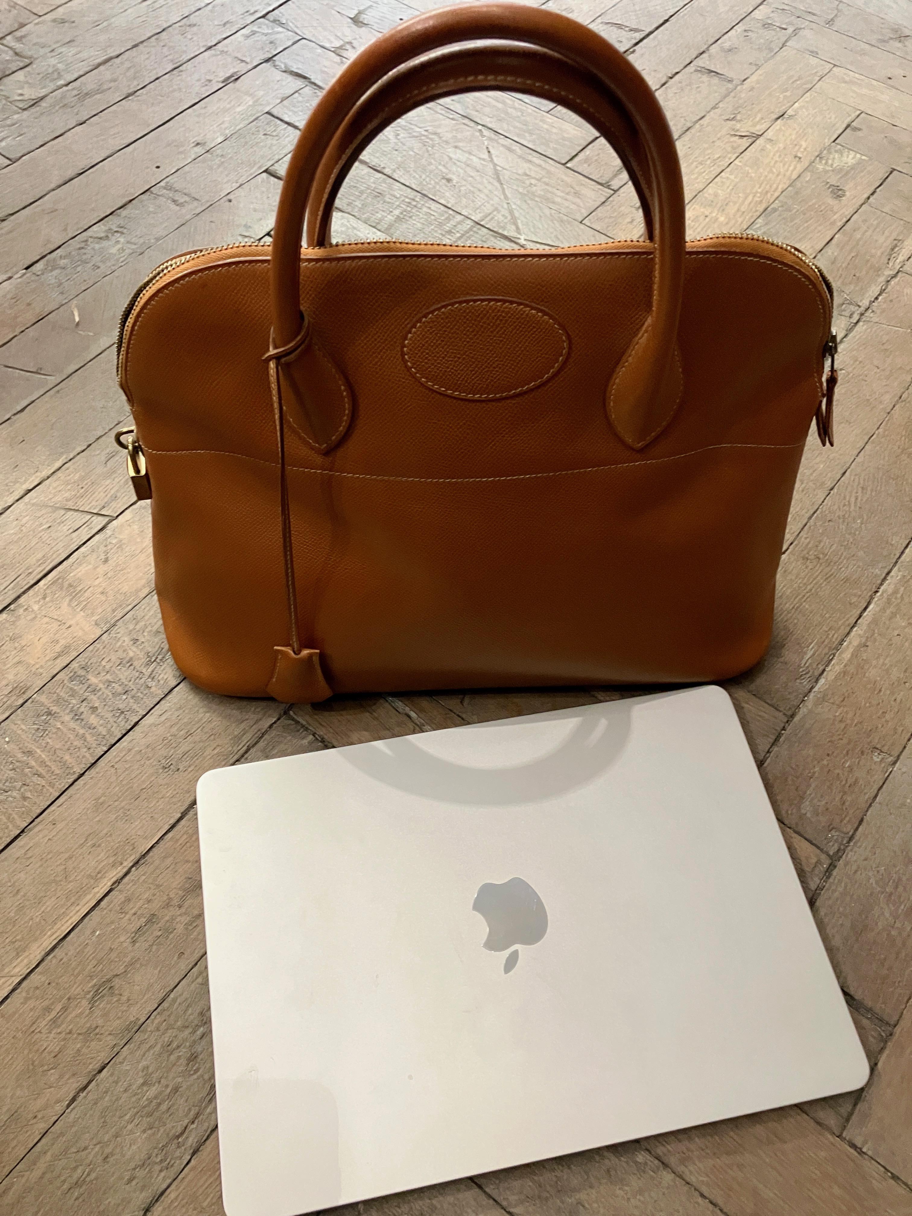 Hermes Gold Bolide 35Courchevel Sac à main en cuir en vente 7