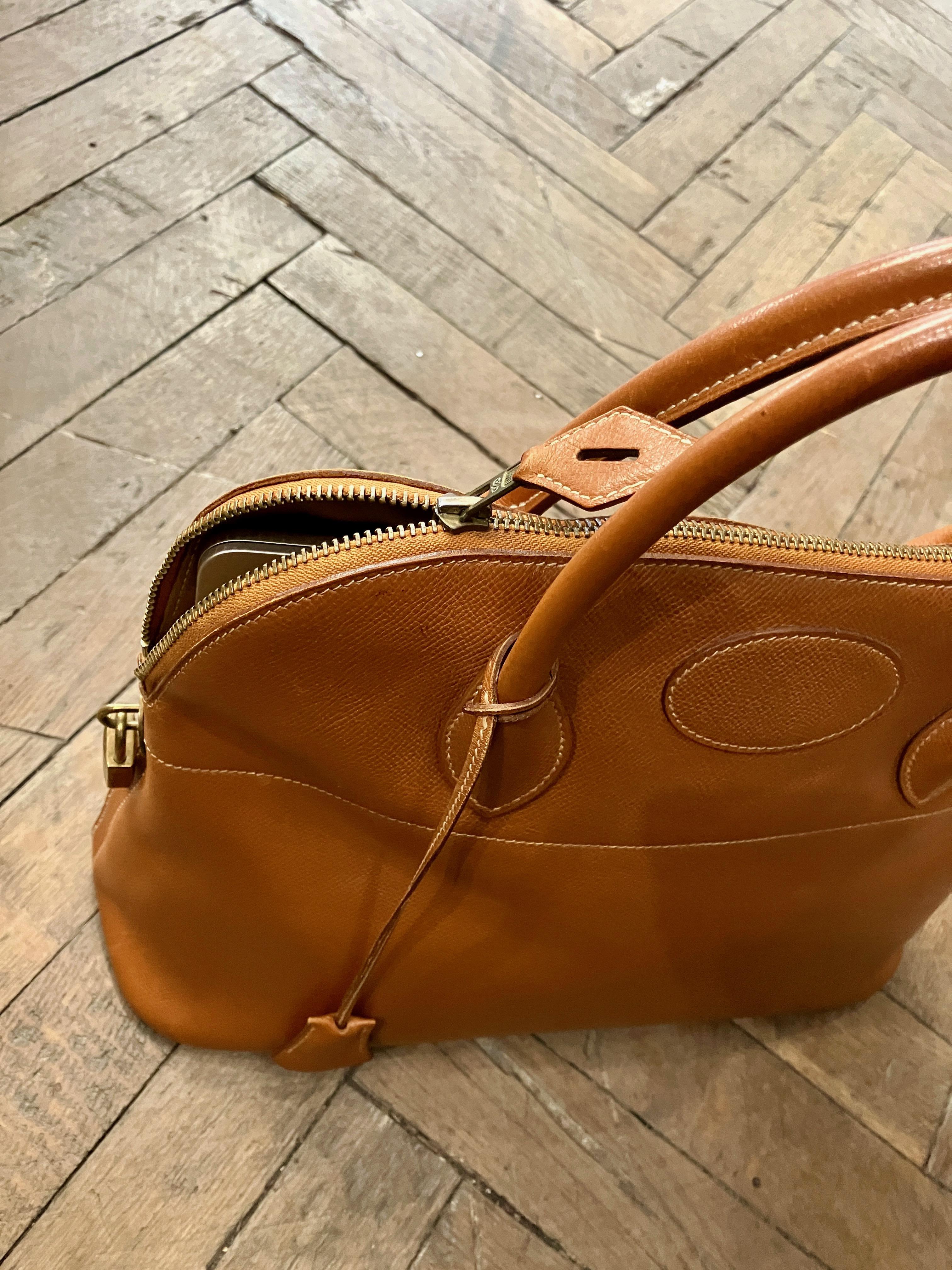 Hermes Gold Bolide 35Courchevel Sac à main en cuir en vente 8