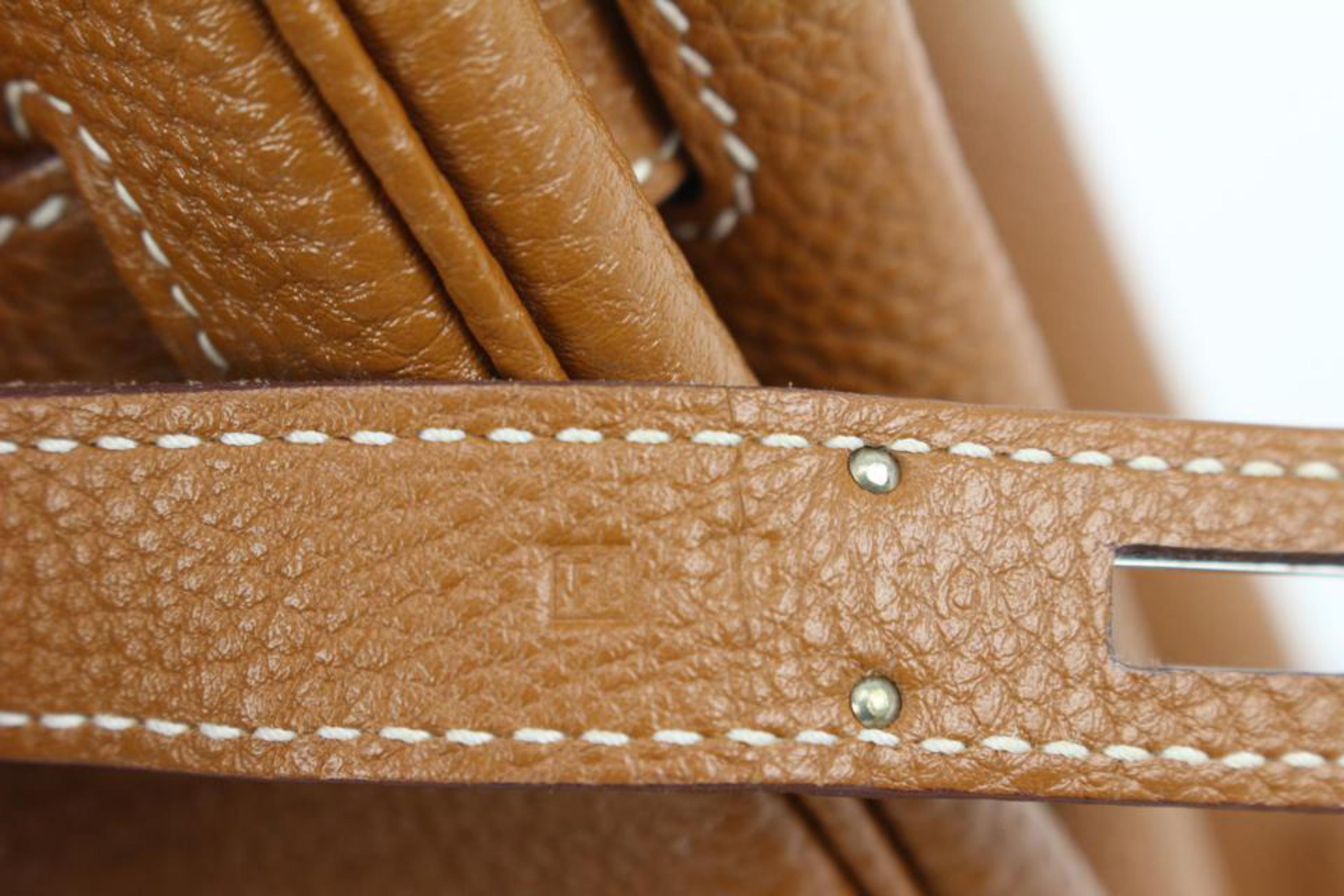 Hermès Gold Brown Togo Leather Birkin 35 98h318s In Good Condition In Dix hills, NY