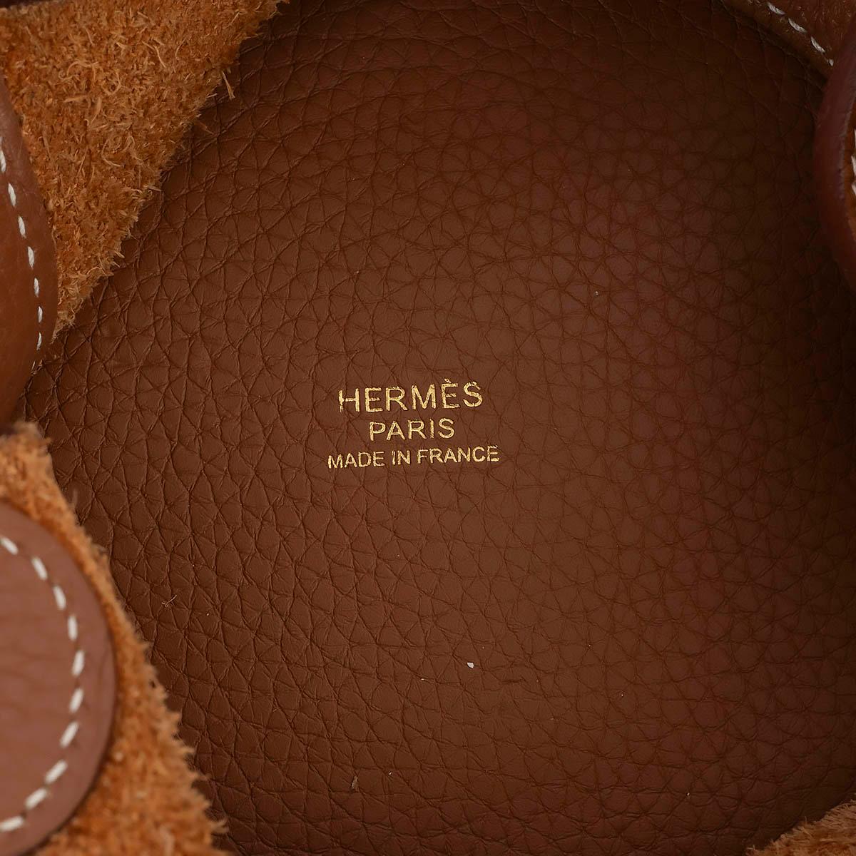 HERMES Gold camel Clemence leather PICOTIN LOCK 26 Bag 1