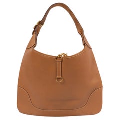 HERMES Oro camel Courchevel cuero TRIM 37 Bolsa Hobo Ghw