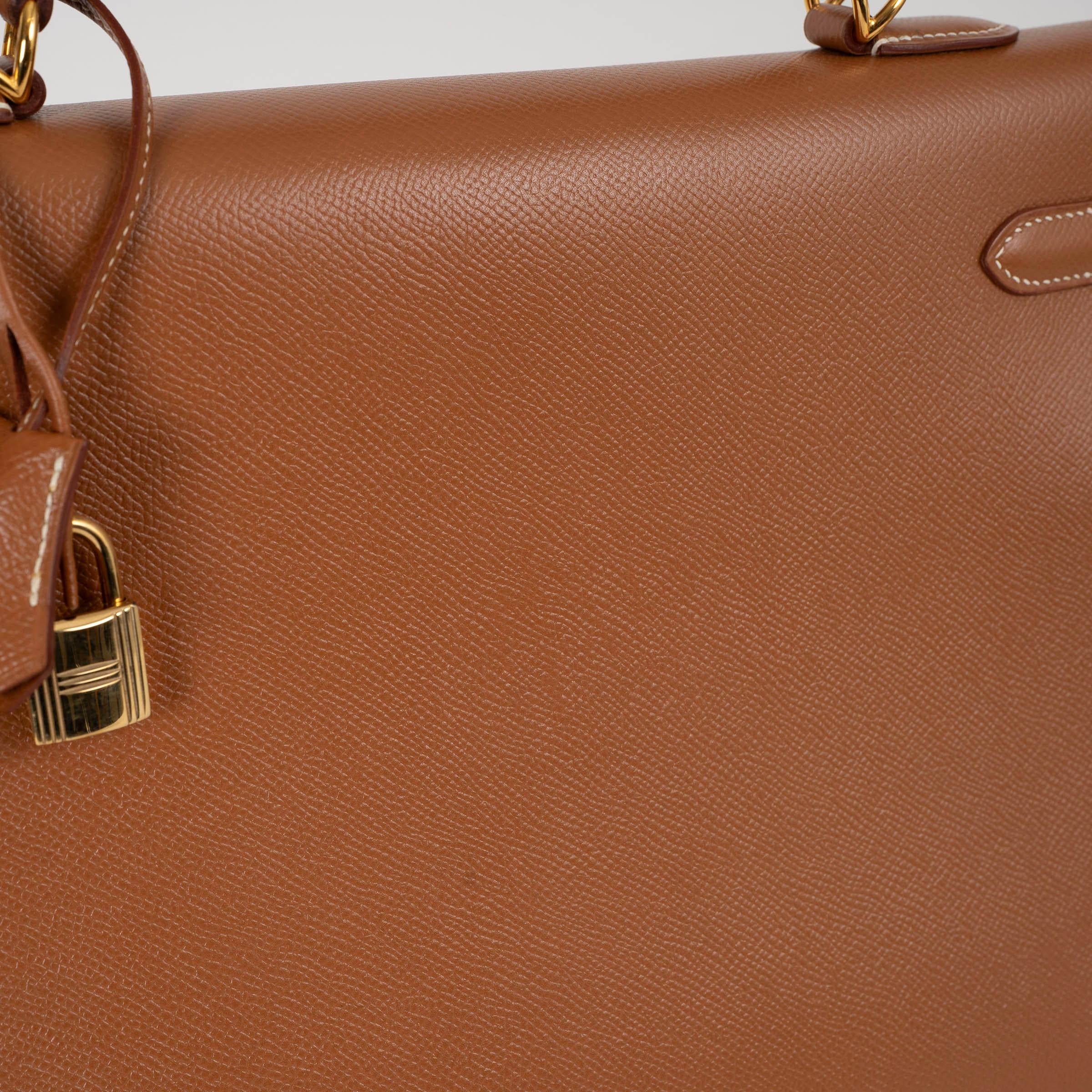 HERMES Oro cammello Epsom pelle KELLY 35 SELLIER Borsa w Oro in vendita 5
