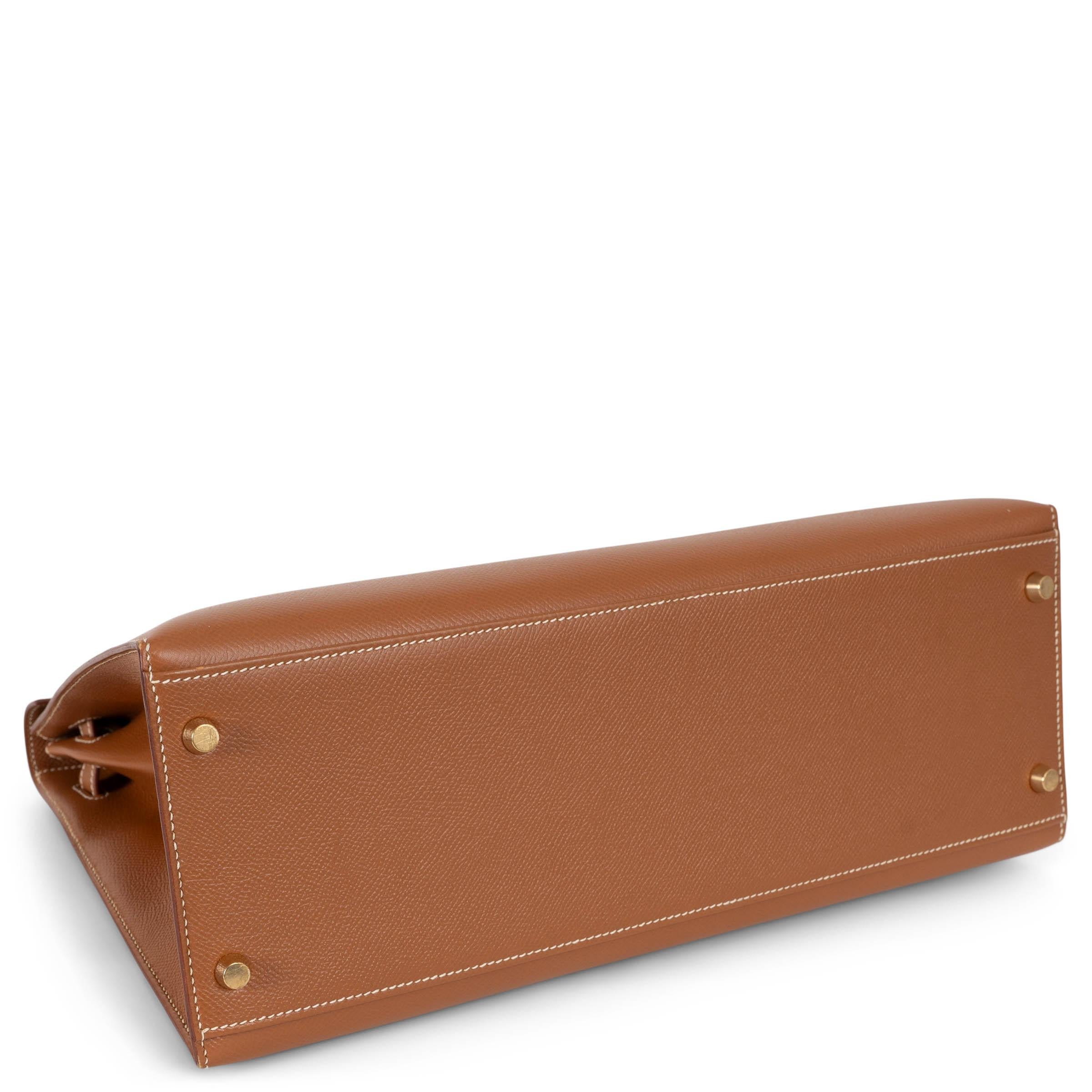 HERMES Oro cammello Epsom pelle KELLY 35 SELLIER Borsa w Oro In condizioni buone in vendita a Zürich, CH