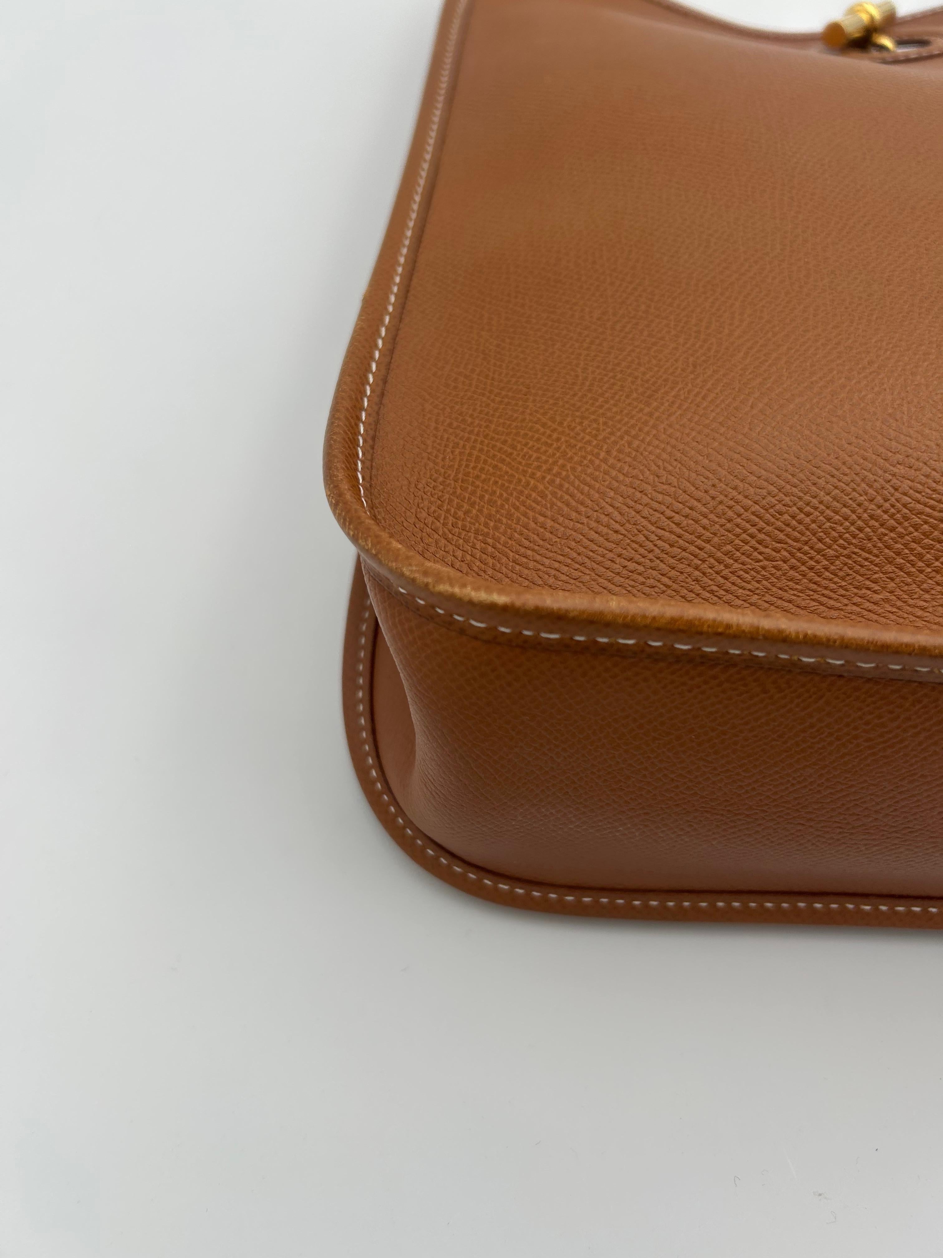 Women's or Men's Hermès Gold Camel Leather Vespa Bag 2014 For Sale