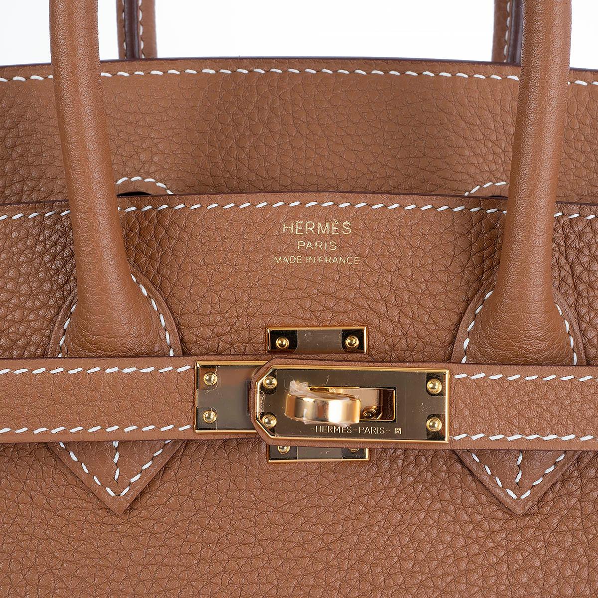 HERMES Gold camel Togo leather BIRKIN 25 Bag Ghw BNIB 2