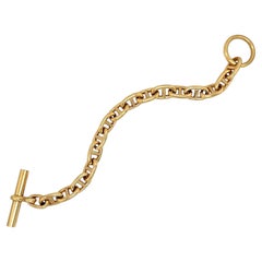 Hermes Gold Chaine d'Ancre Toggle Bracelet