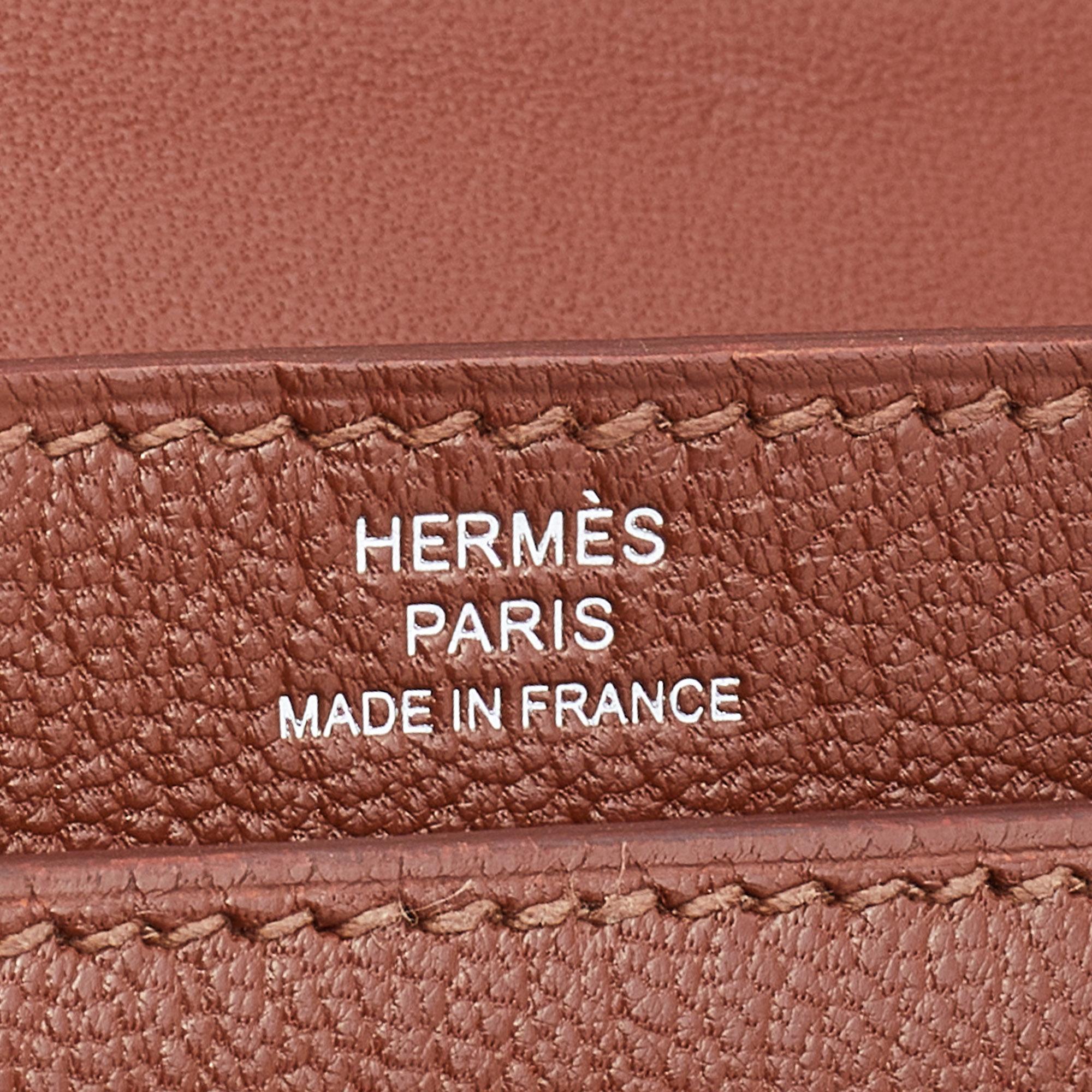 Women's Hermes Gold Chevre Mysore Leather Mini Verrou Bag