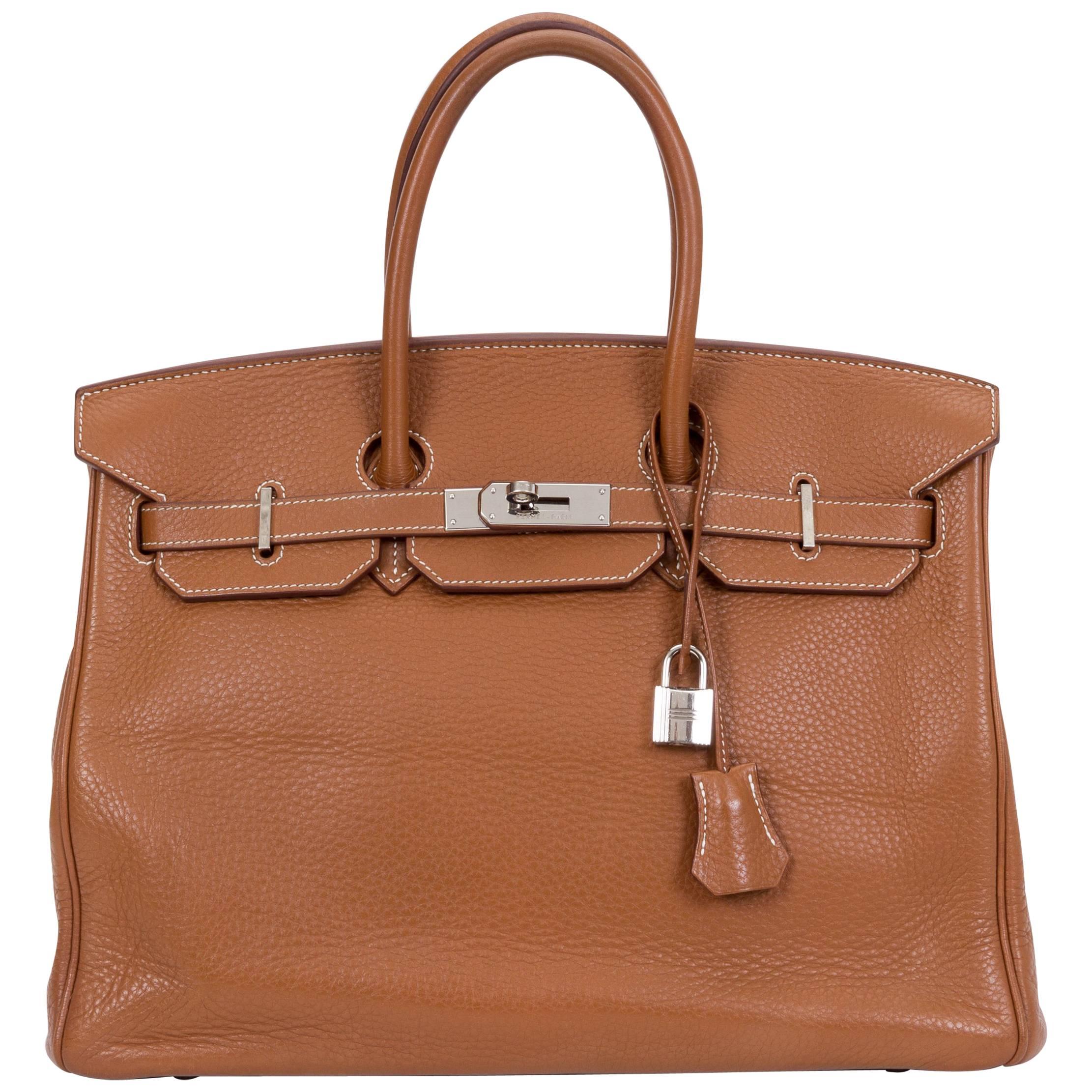Hermès Gold Clemence 35cm Birkin Bag