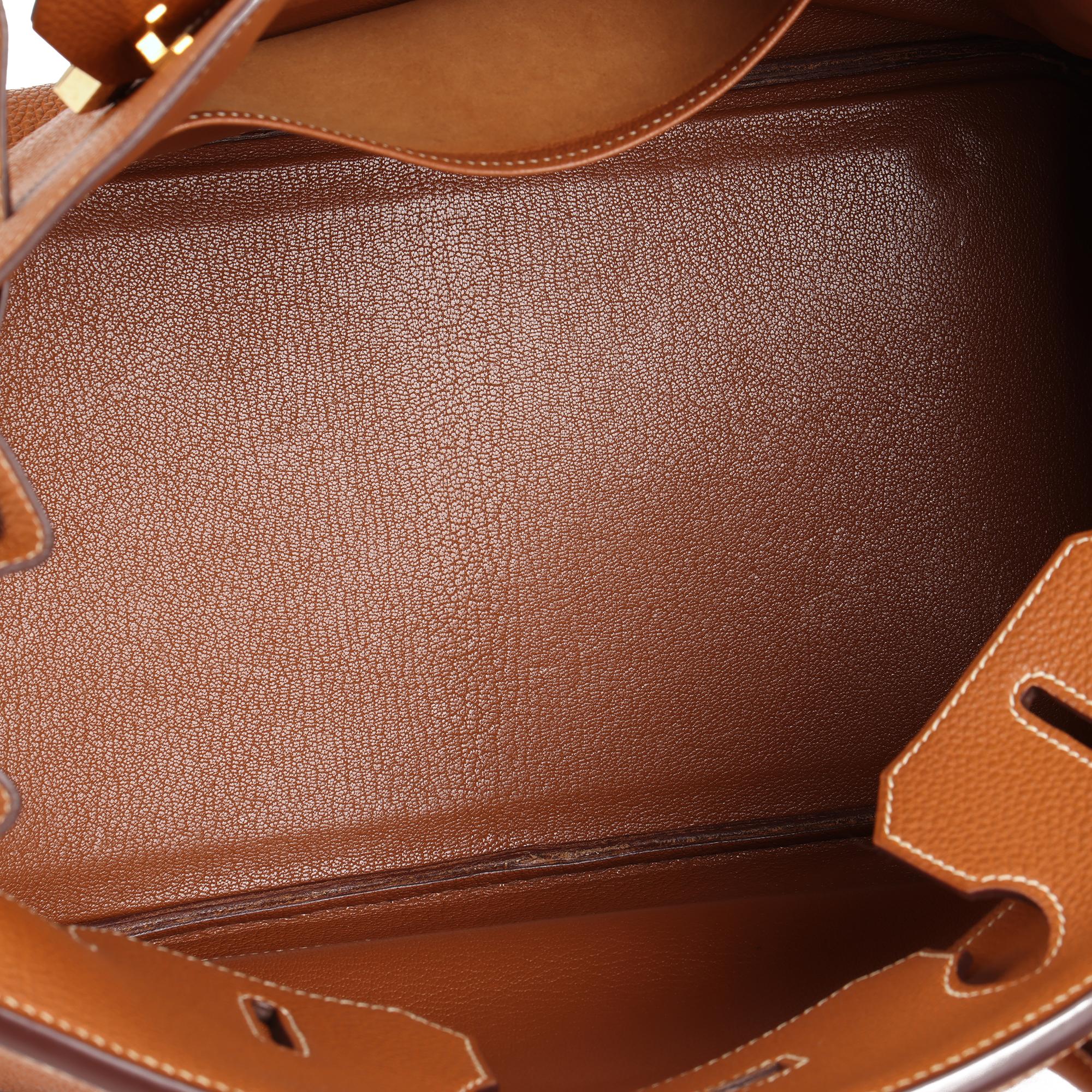 HERMÈS Gold Clemence Leather Birkin 35cm Retourne 4