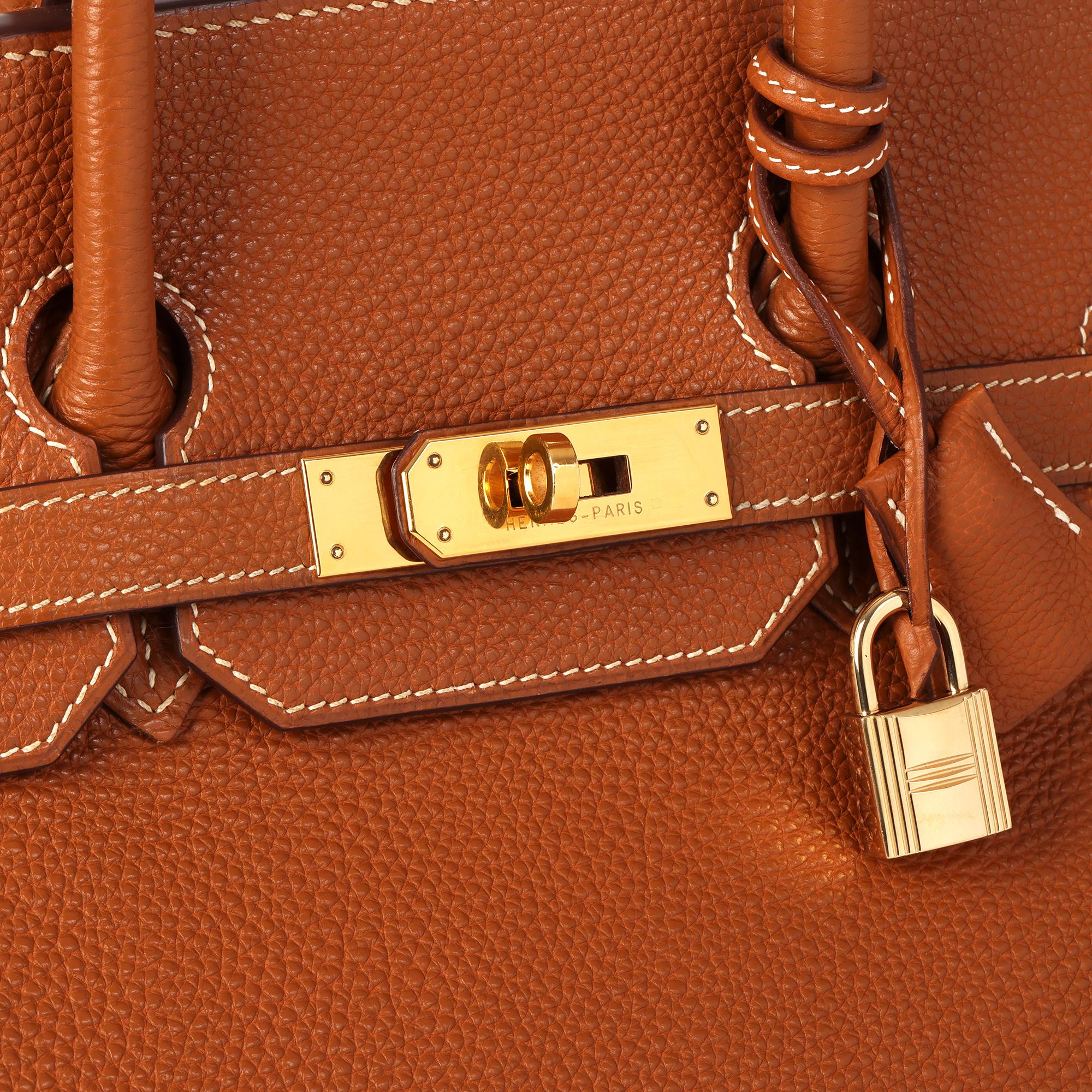 Women's HERMÈS Gold Clemence Leather Birkin 35cm Retourne