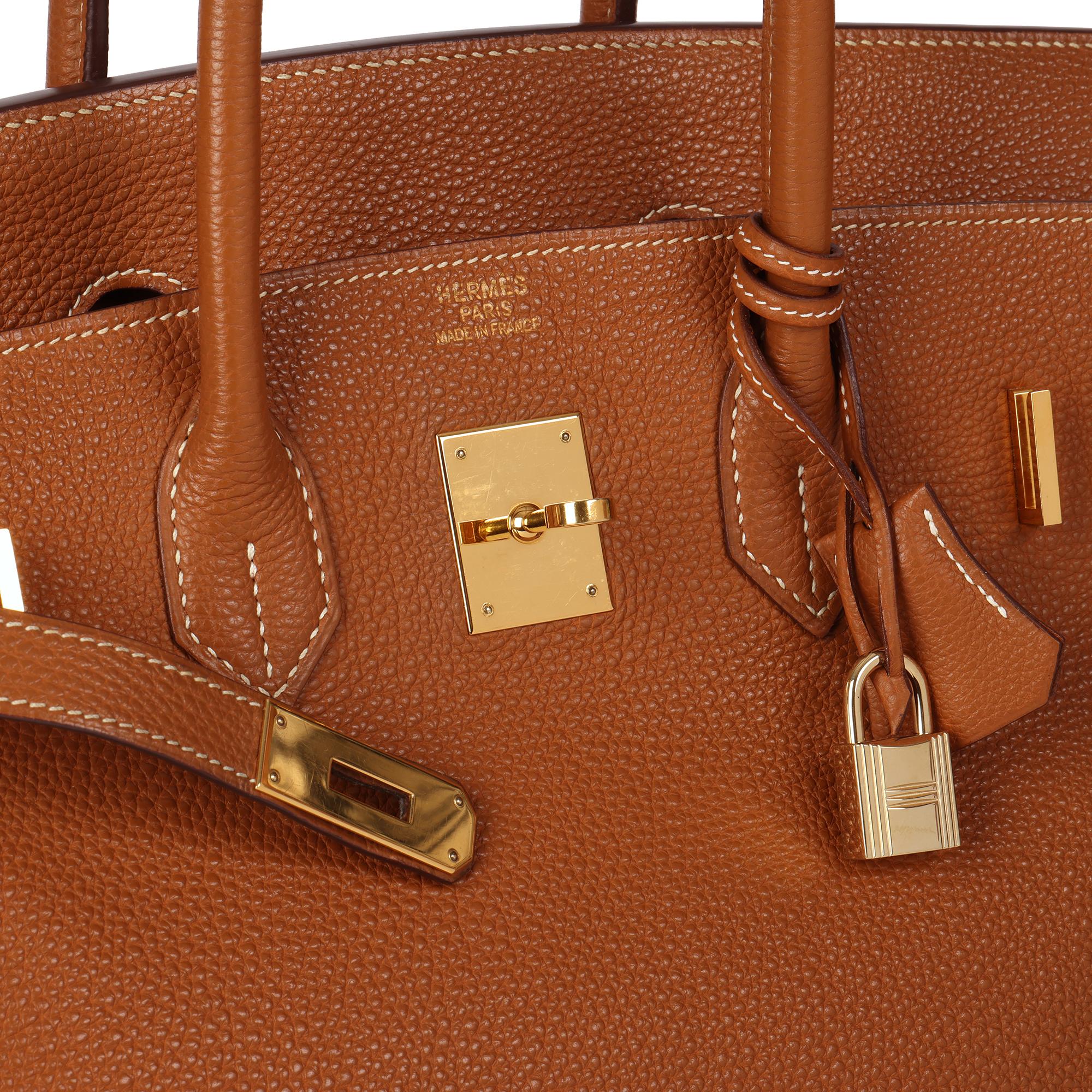 HERMÈS Gold Clemence Leather Birkin 35cm Retourne 1