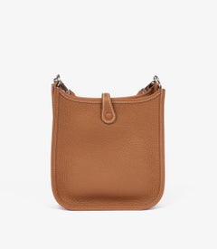 Hermès Gold Clemence Leather & Ecru Sangle Cavale Amazone Evelyne TPM