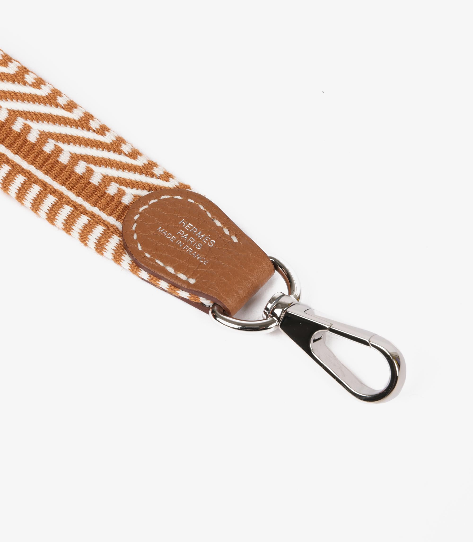 Hermès Gold Clemence Leather & Ecru Sangle Cavale Amazone Evelyne TPM 3