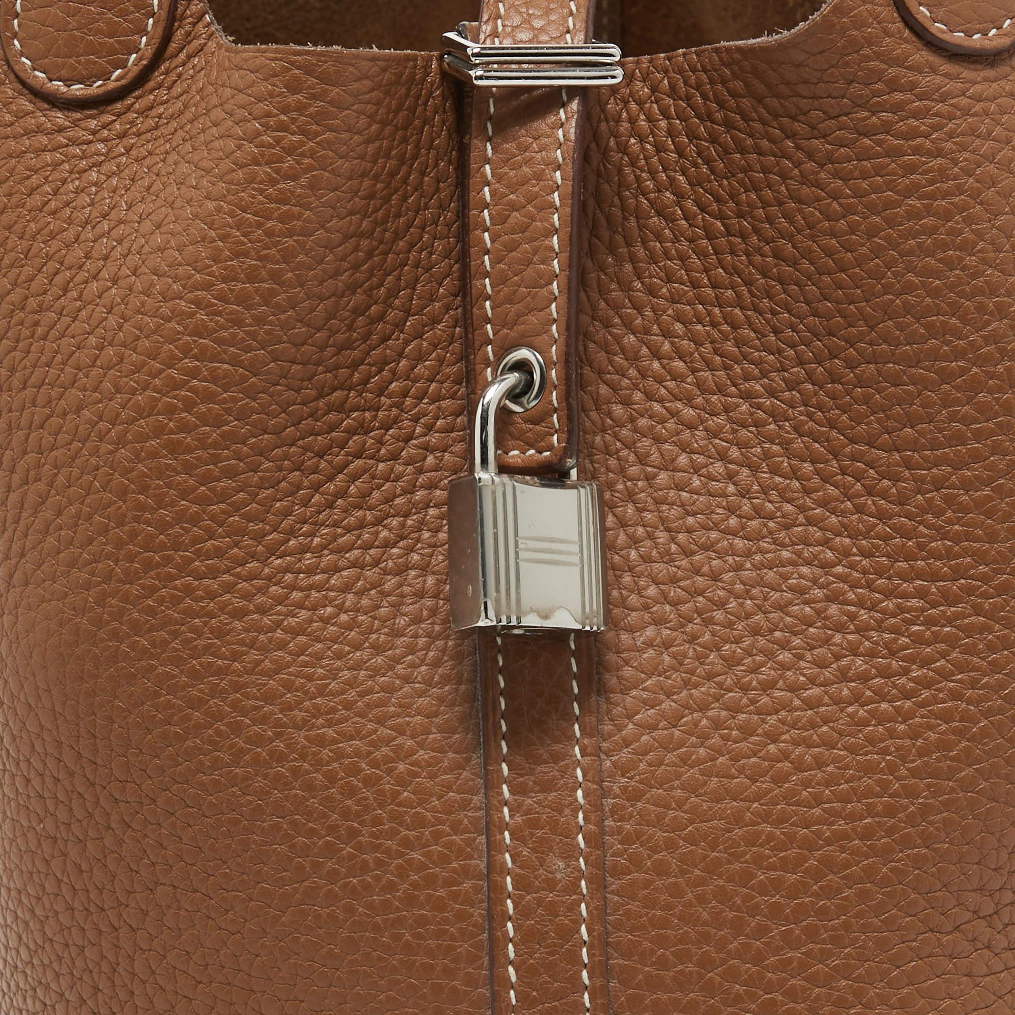 Hermes Gold Clemence Leather Picotin Lock 18 Bag 2