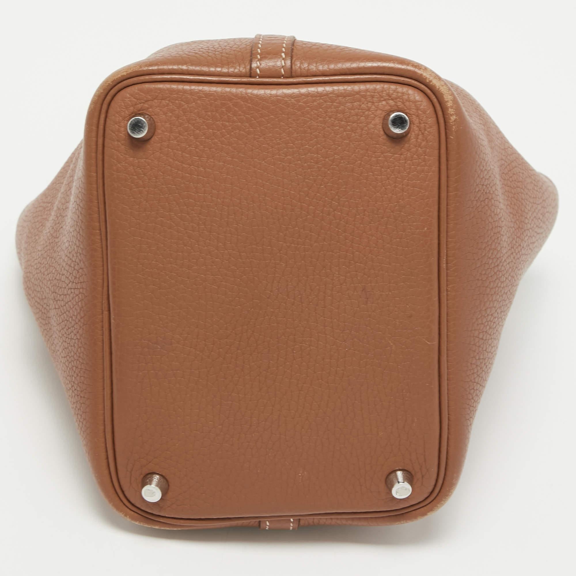 Hermes Gold Clemence Leather Picotin Lock 18 Bag 3