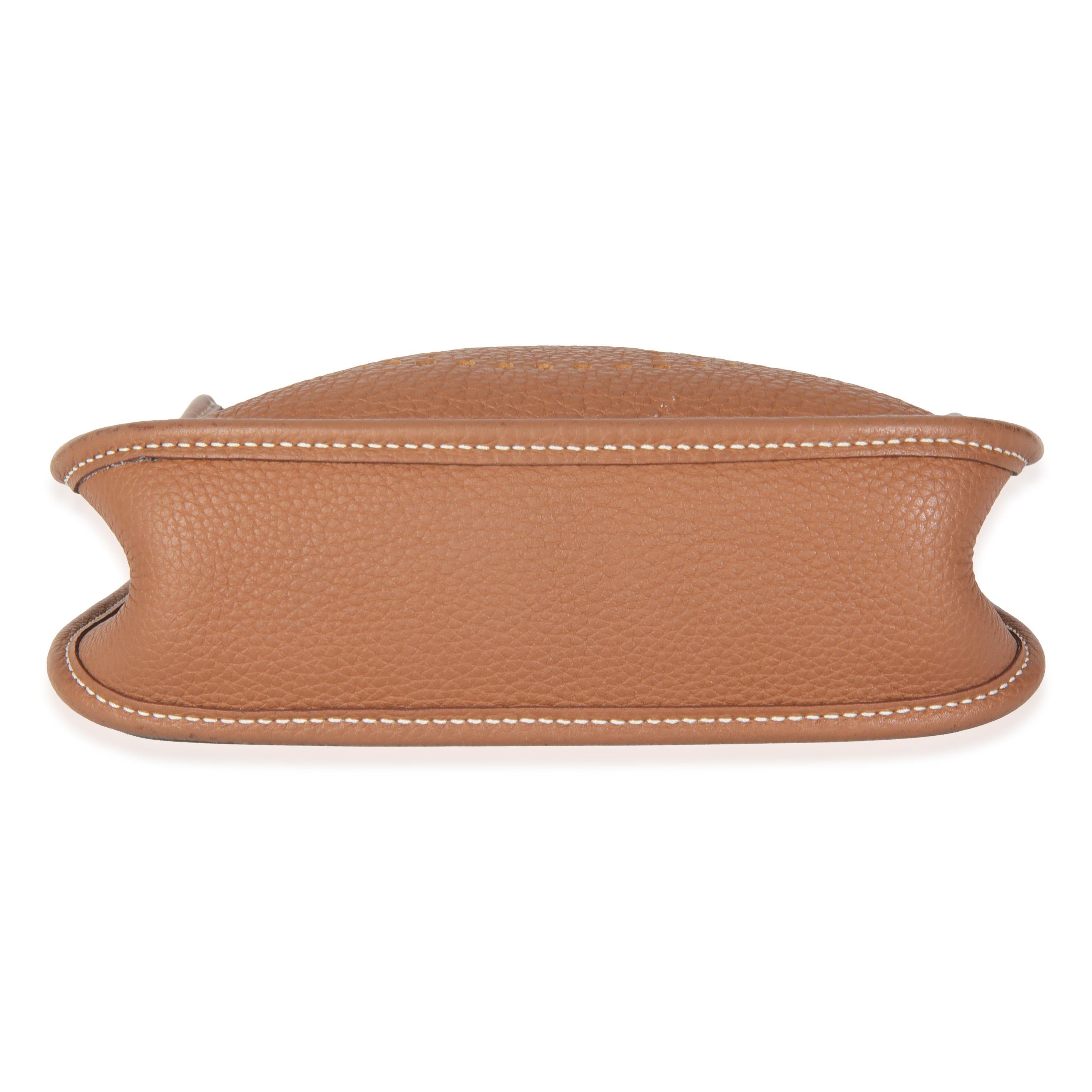Hermès Oro Clemence Mini Evelyne TPM GHW en venta 3