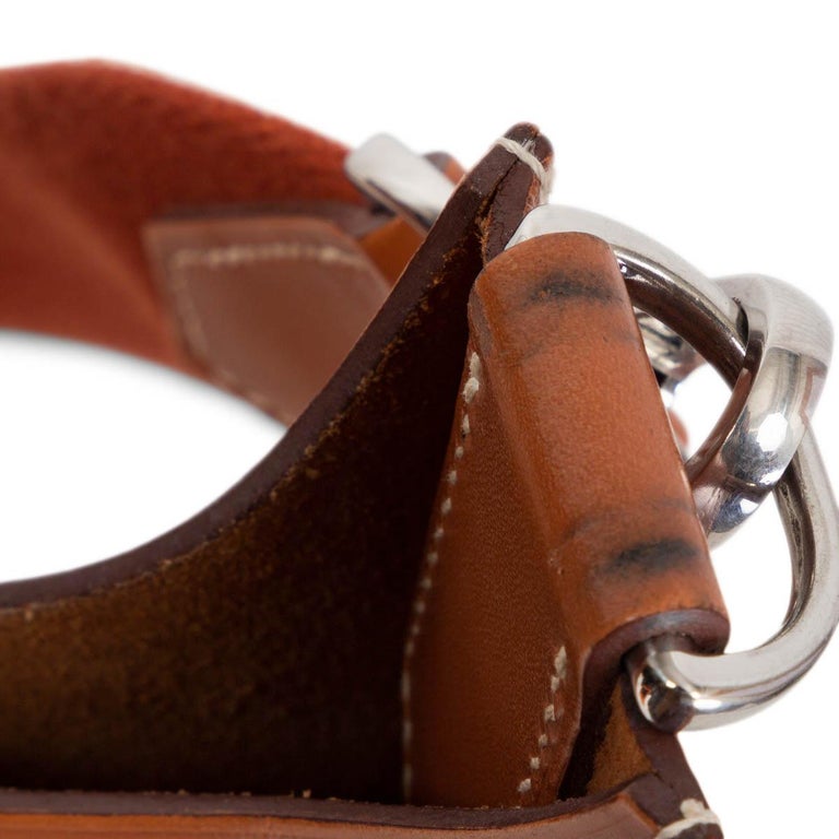 Evelyne sellier leather crossbody bag Hermès Orange in Leather - 28928227