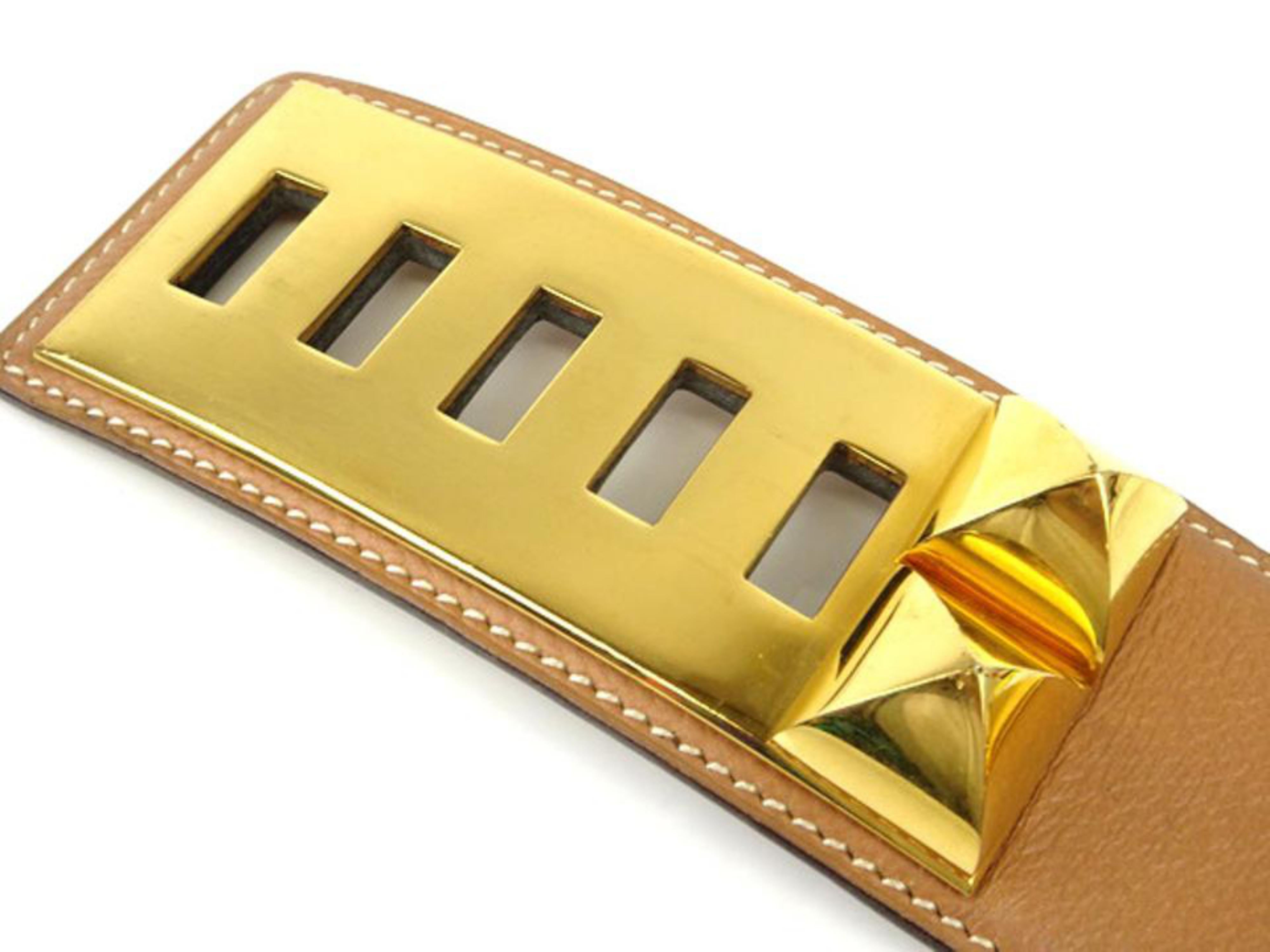 Hermès Gold Collier De Chien Cdc Waist 220854 Belt For Sale 4