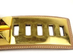Hermès Gold Collier De Chien Cdc Waist 220854 Belt