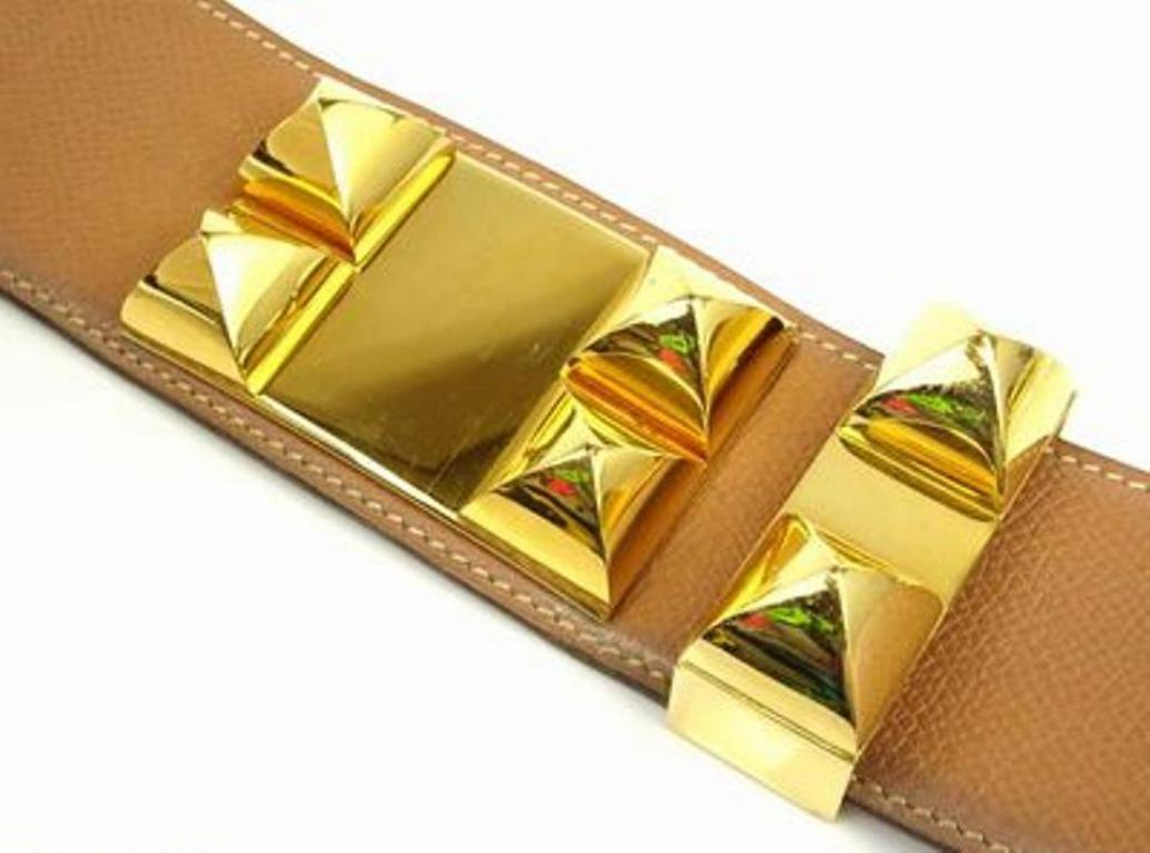 Women's Hermès Gold Collier De Chien Cdc Waist 220854 Belt For Sale