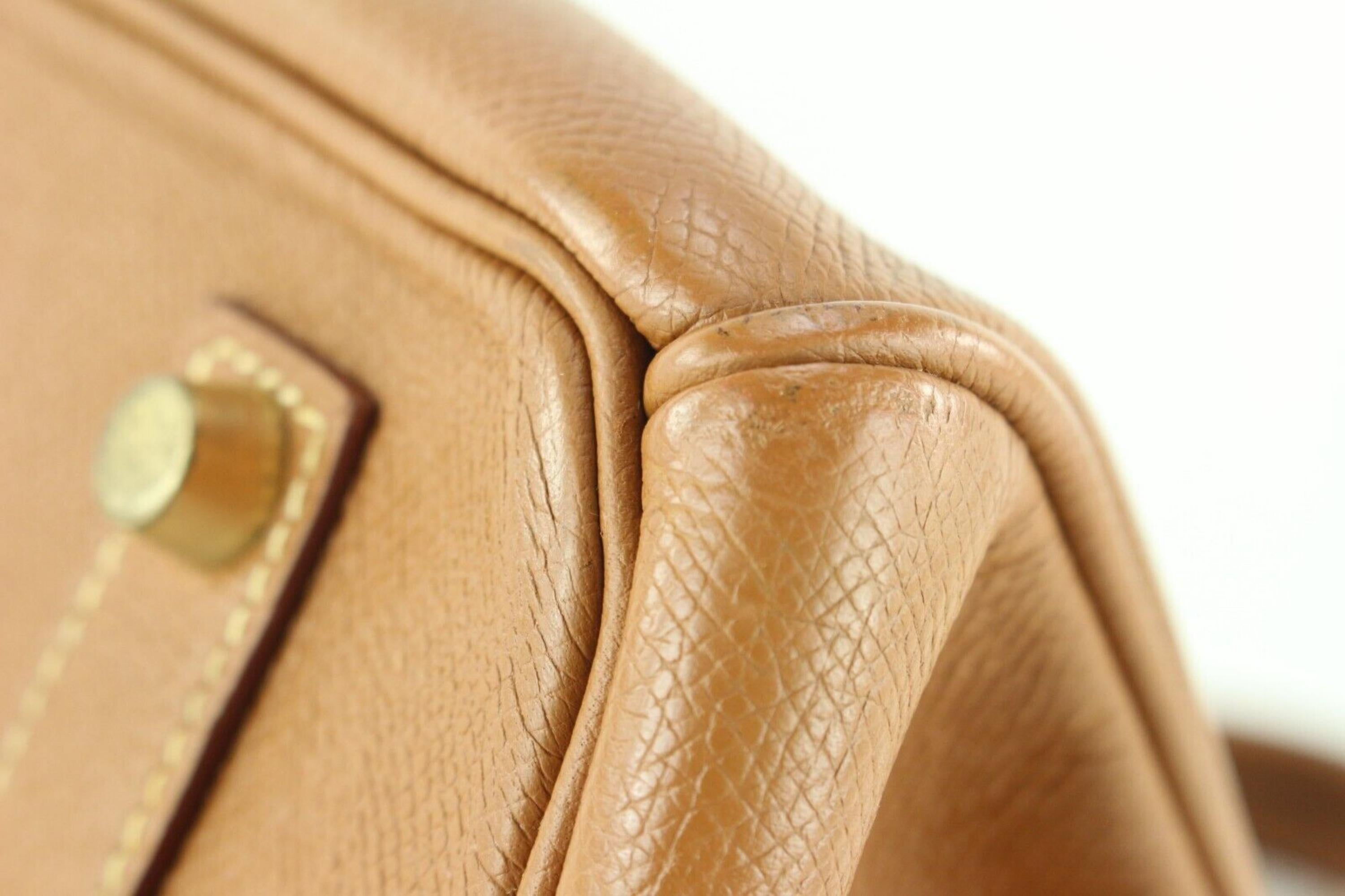 Hermes Gold Courchevel Leather Birkin 35 GHW 1H1101 In Excellent Condition For Sale In Dix hills, NY