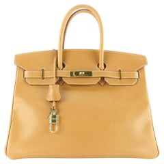 Hermès Gold Courchevel Leather Birkin 35 GHW 4H1028