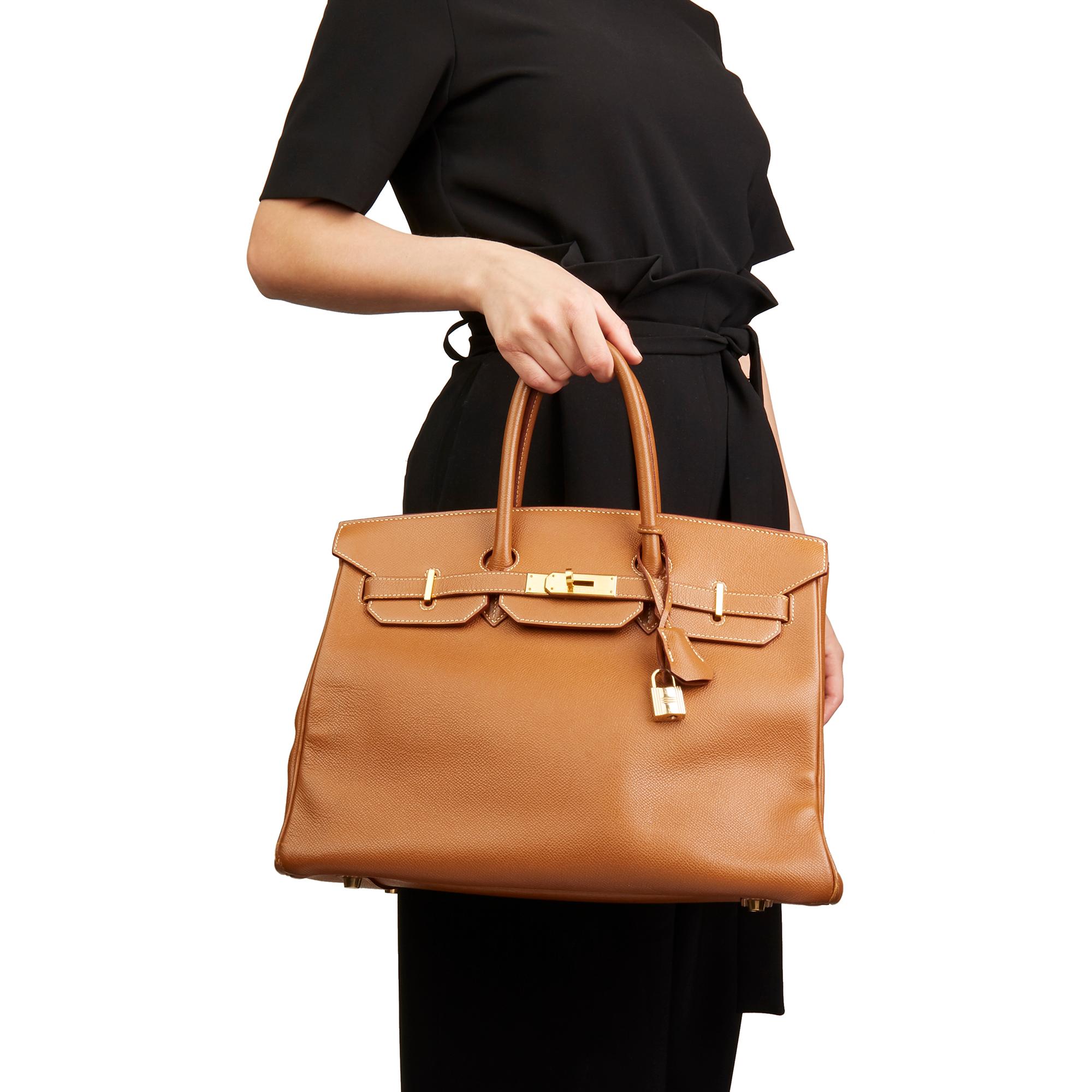 Hermès Gold Courchevel Leather Birkin 35cm 8